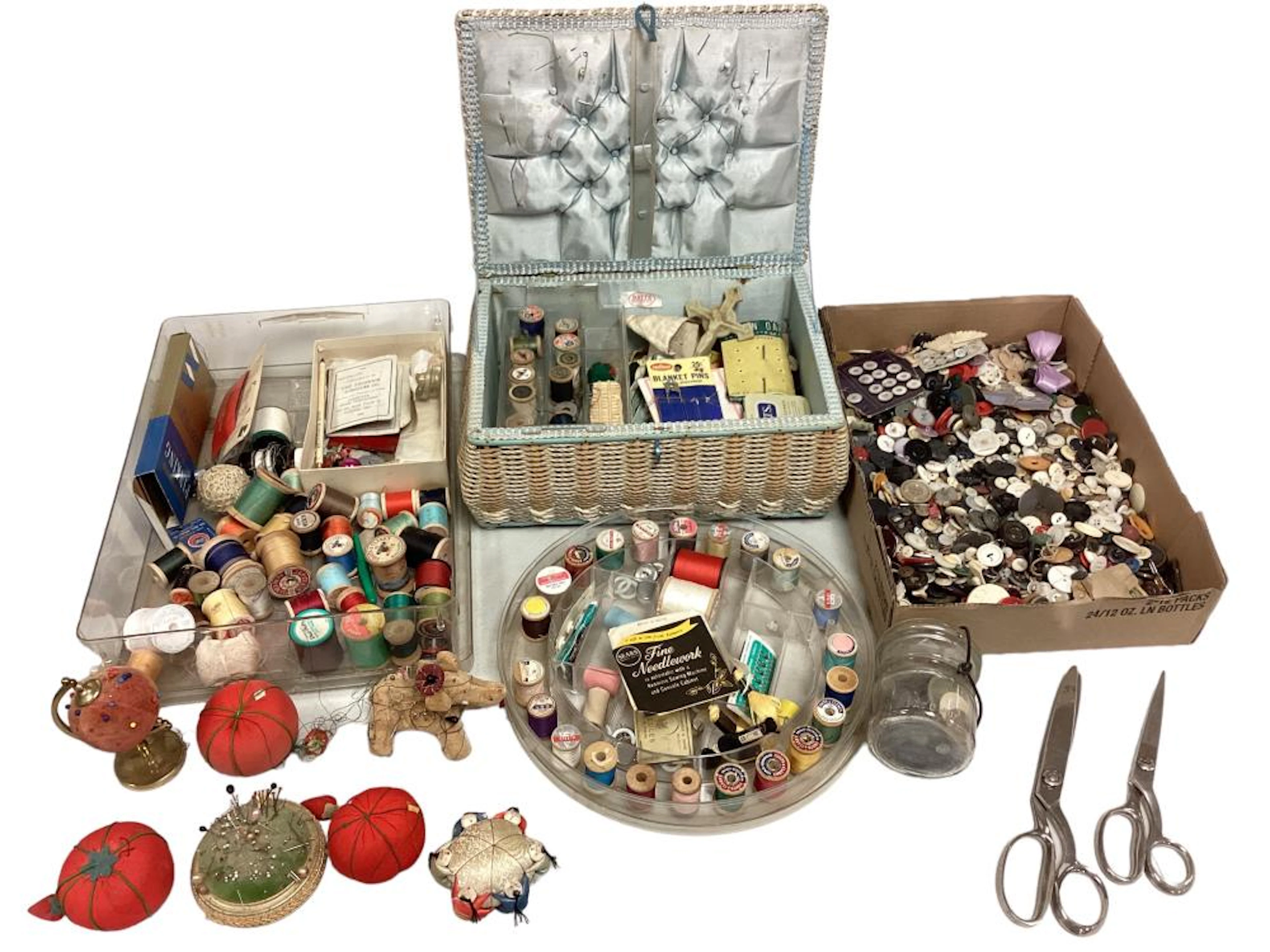 Large vintage lot including buttons