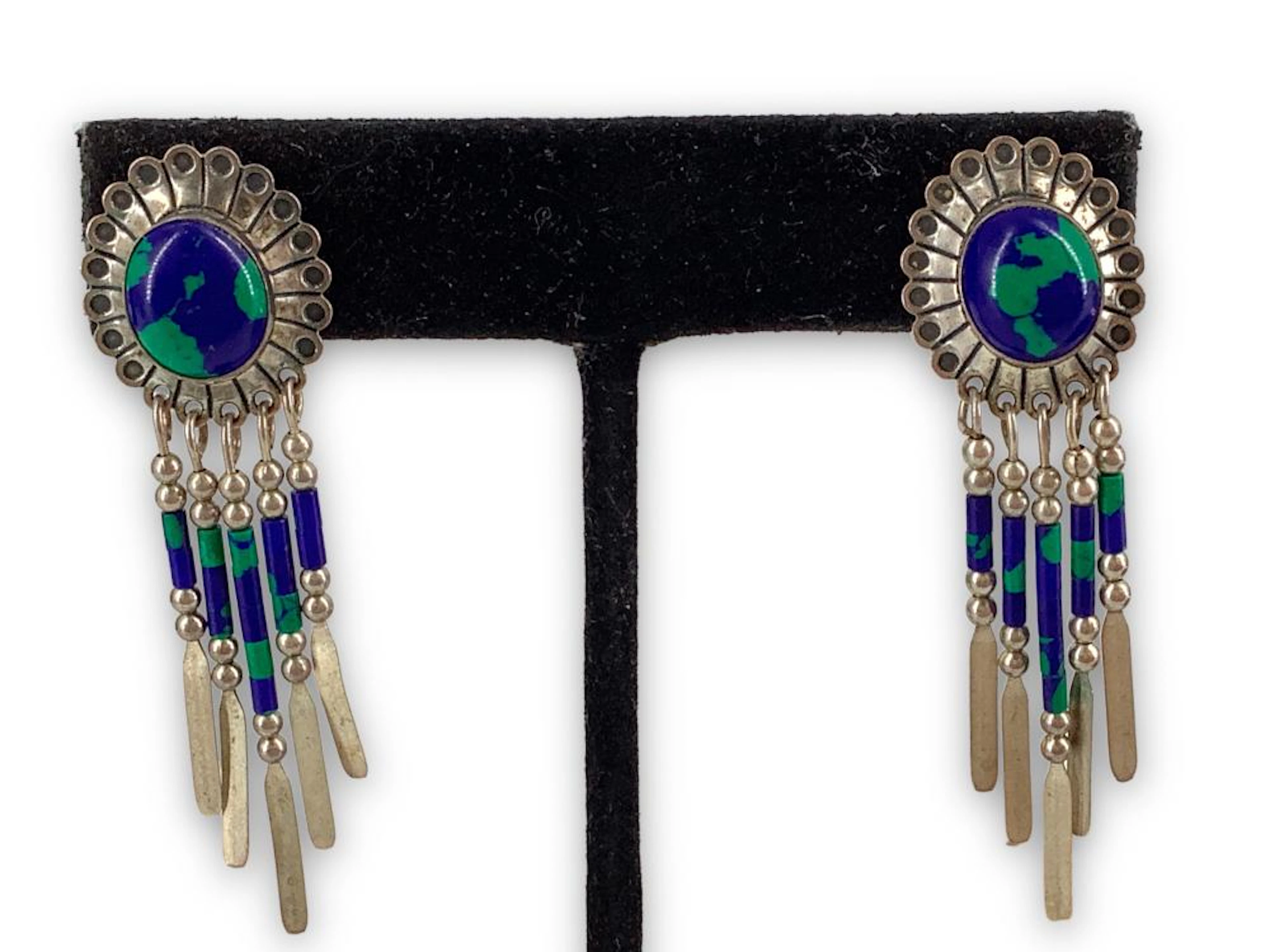 Sterling Sivler Southwestern Style Earrings