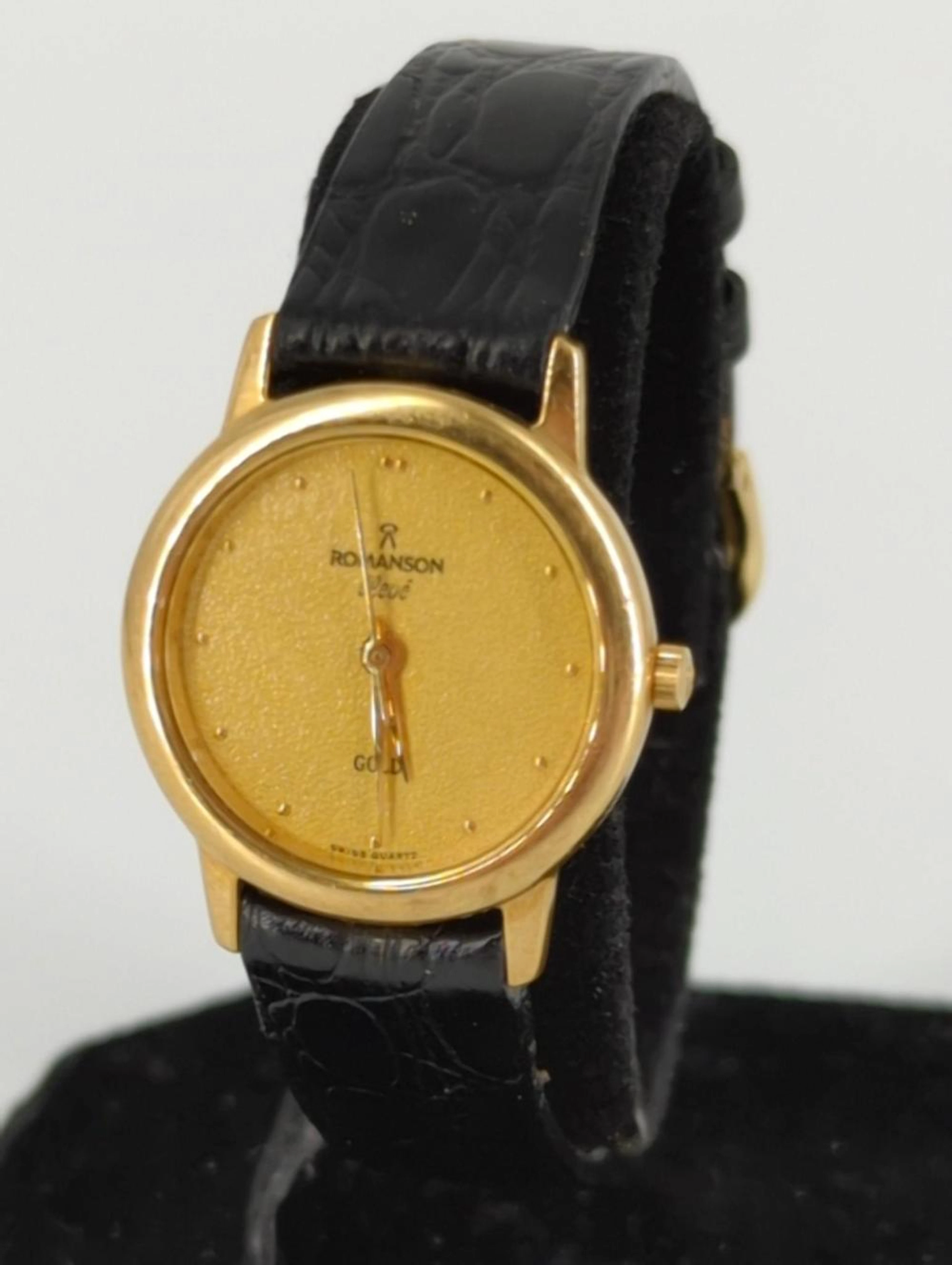 Romanson Wrist Watch with Gold Case
