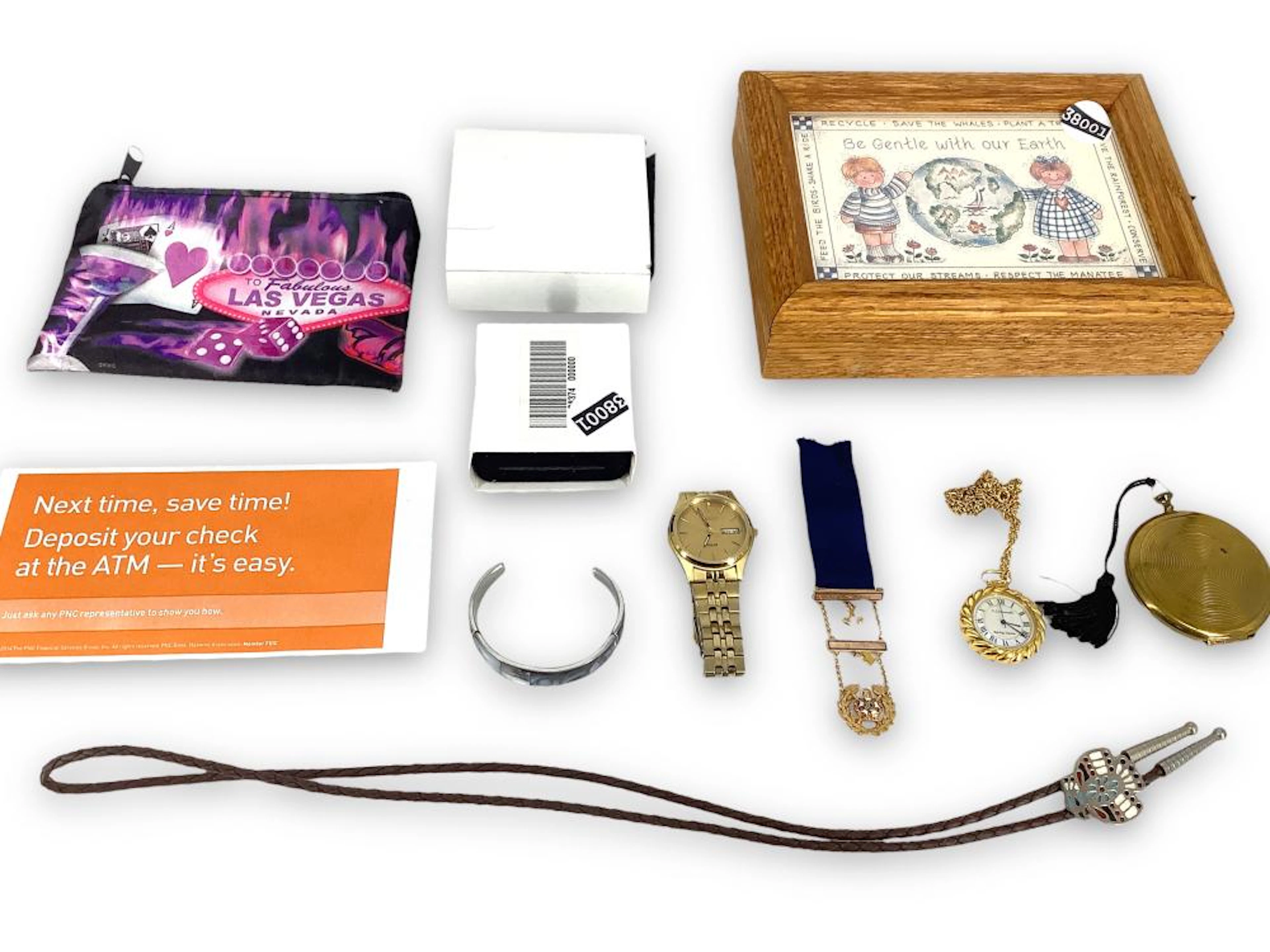 Accessories in Box and U.S. Currency in Envelope