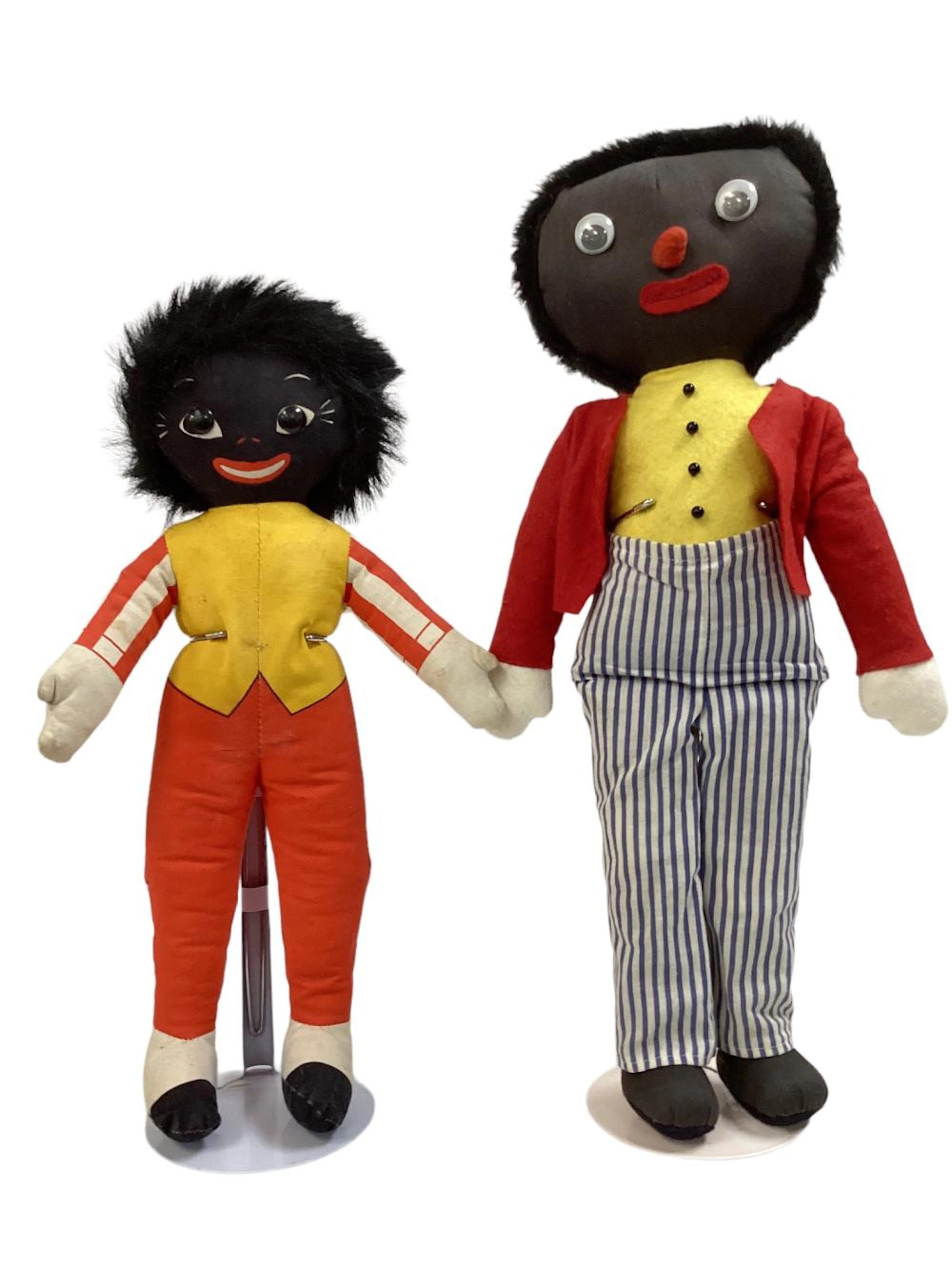 A pair of cloth dolls 16"-19"