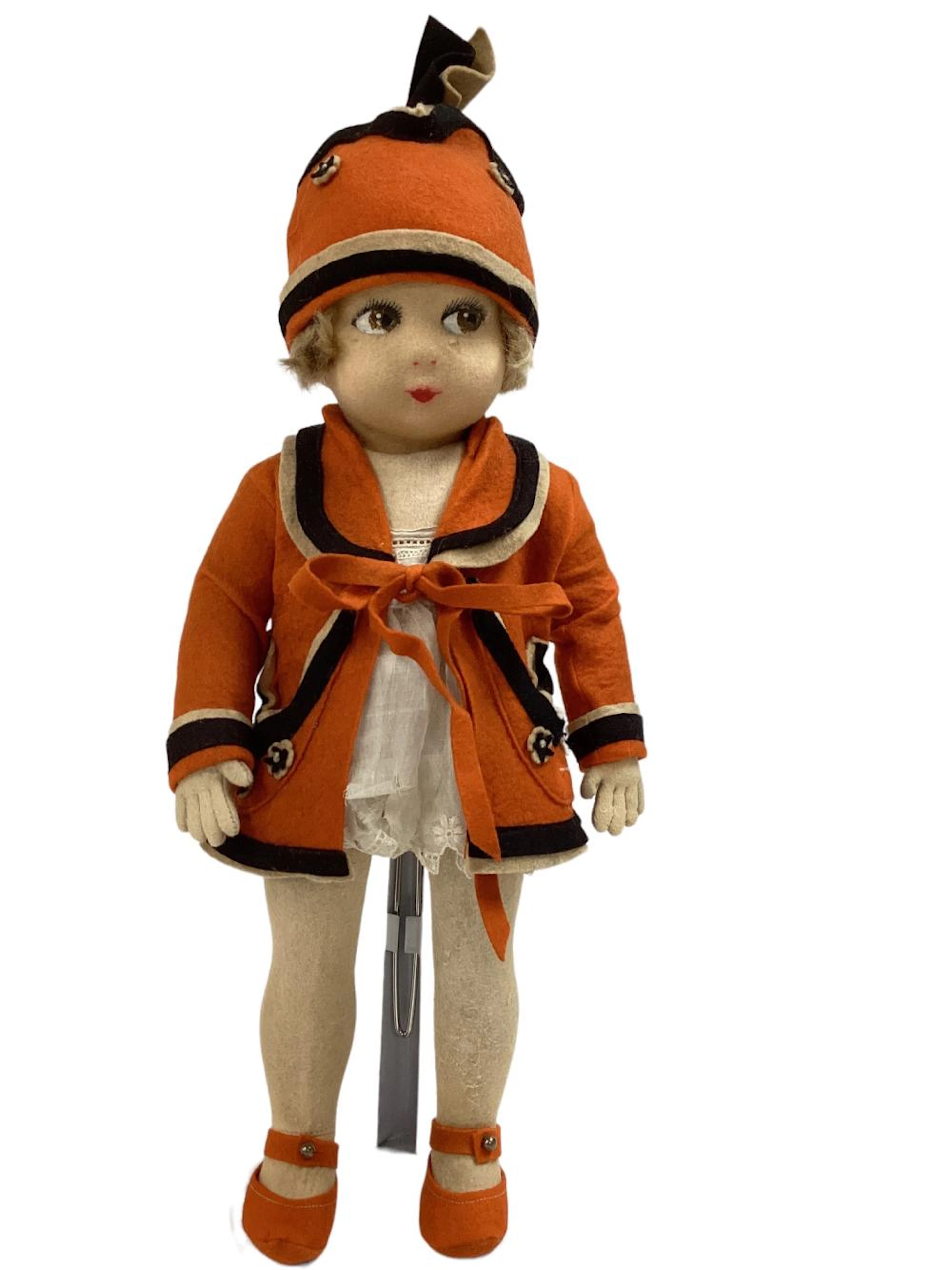 Wool felt Lenci-type girl