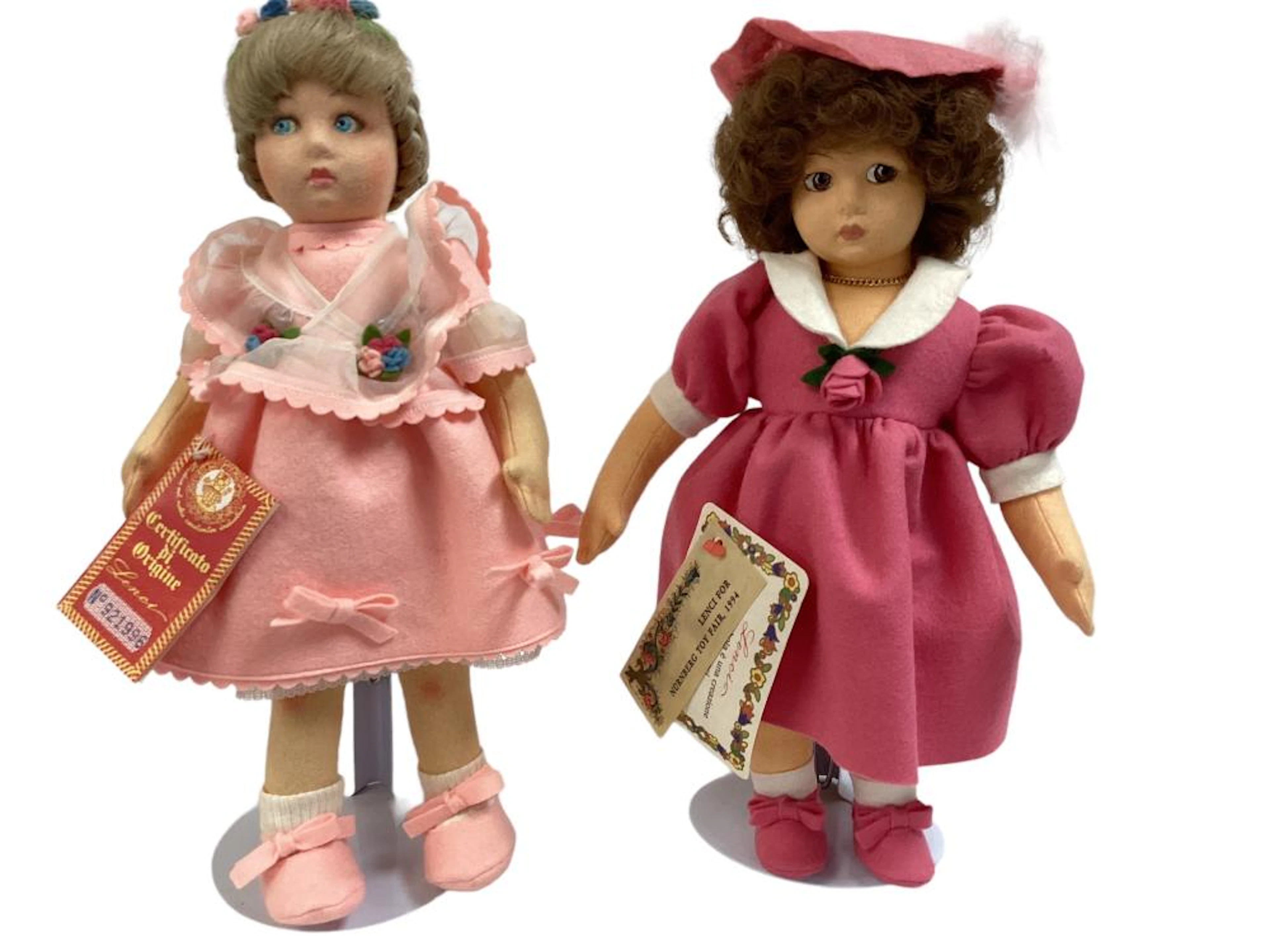 Pair of Modern Lenci dolls including 14" "Loretta" Vintage Doll