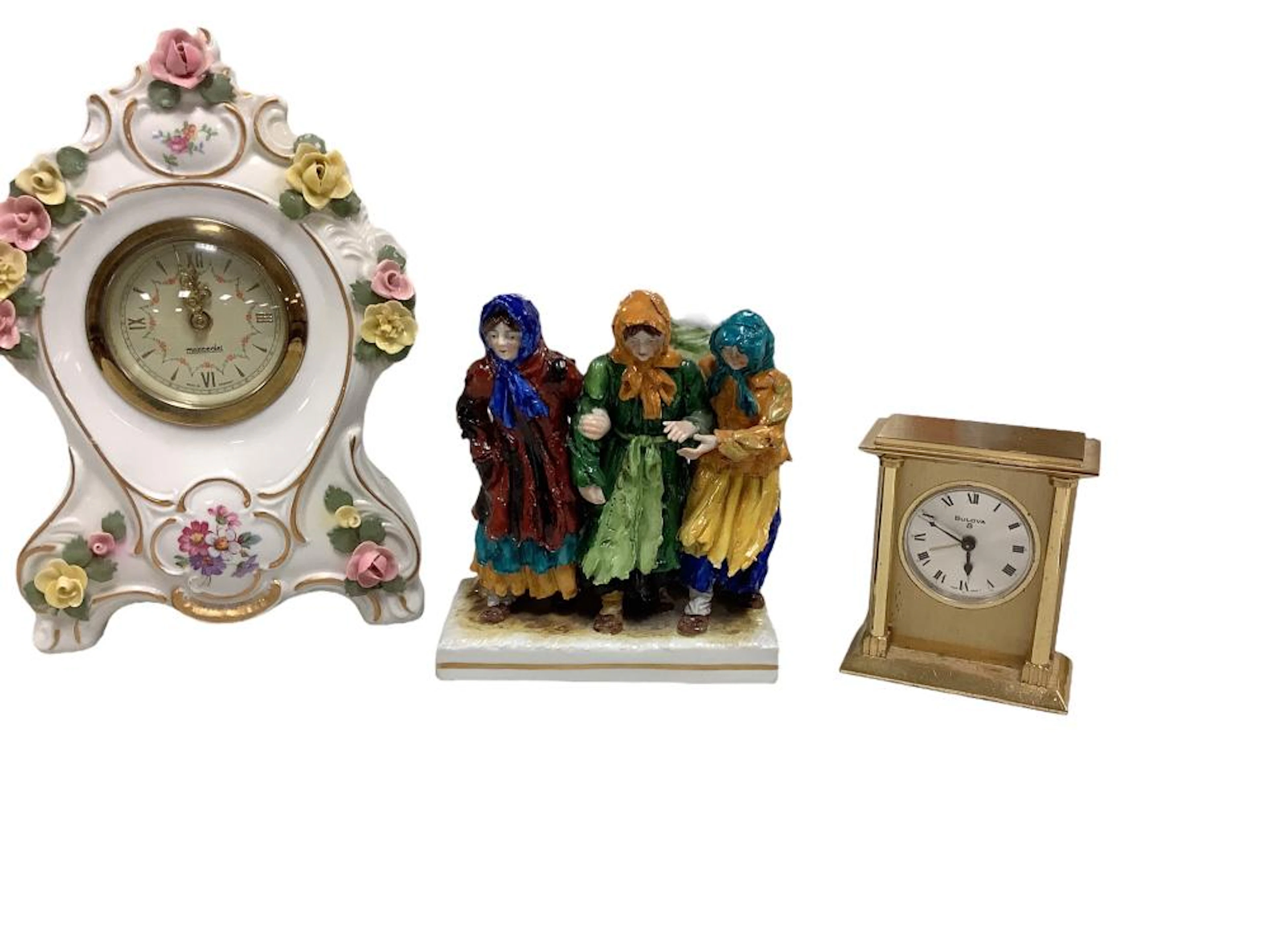 Clocks and Figurine