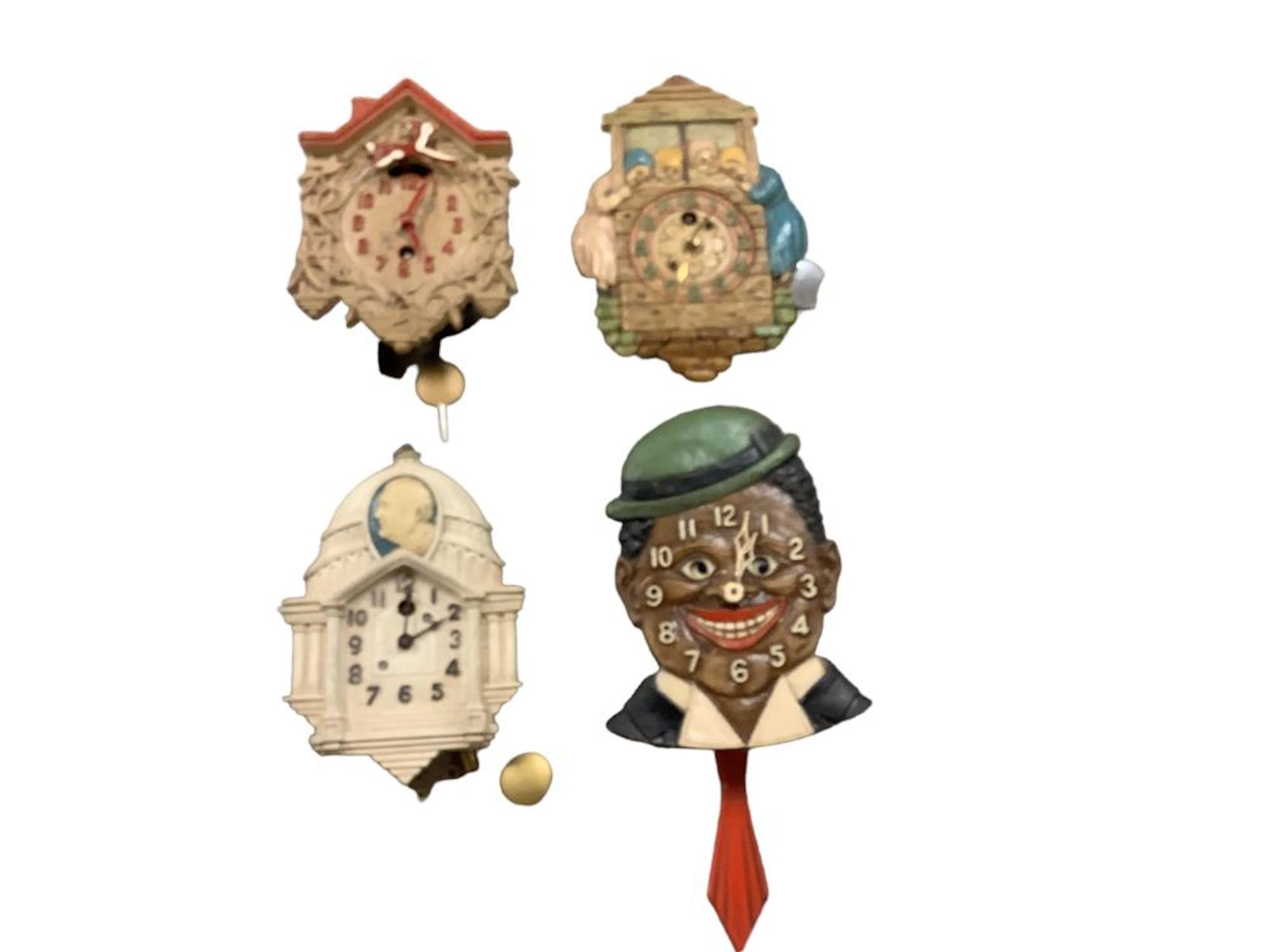 Four Lux Pendulette Clocks including Franklin D Roosevelt