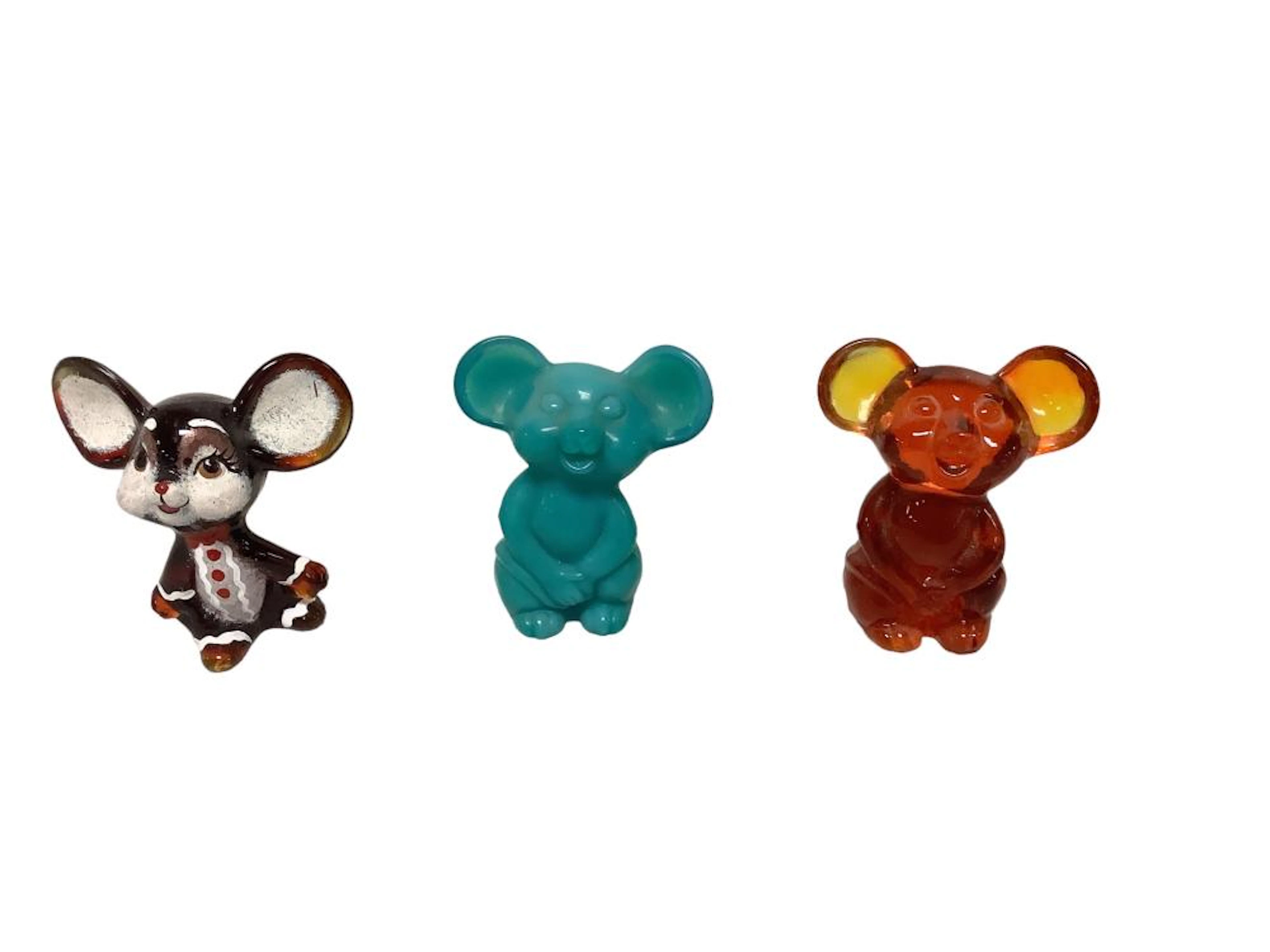 Fenton Glass Mouse Figurines