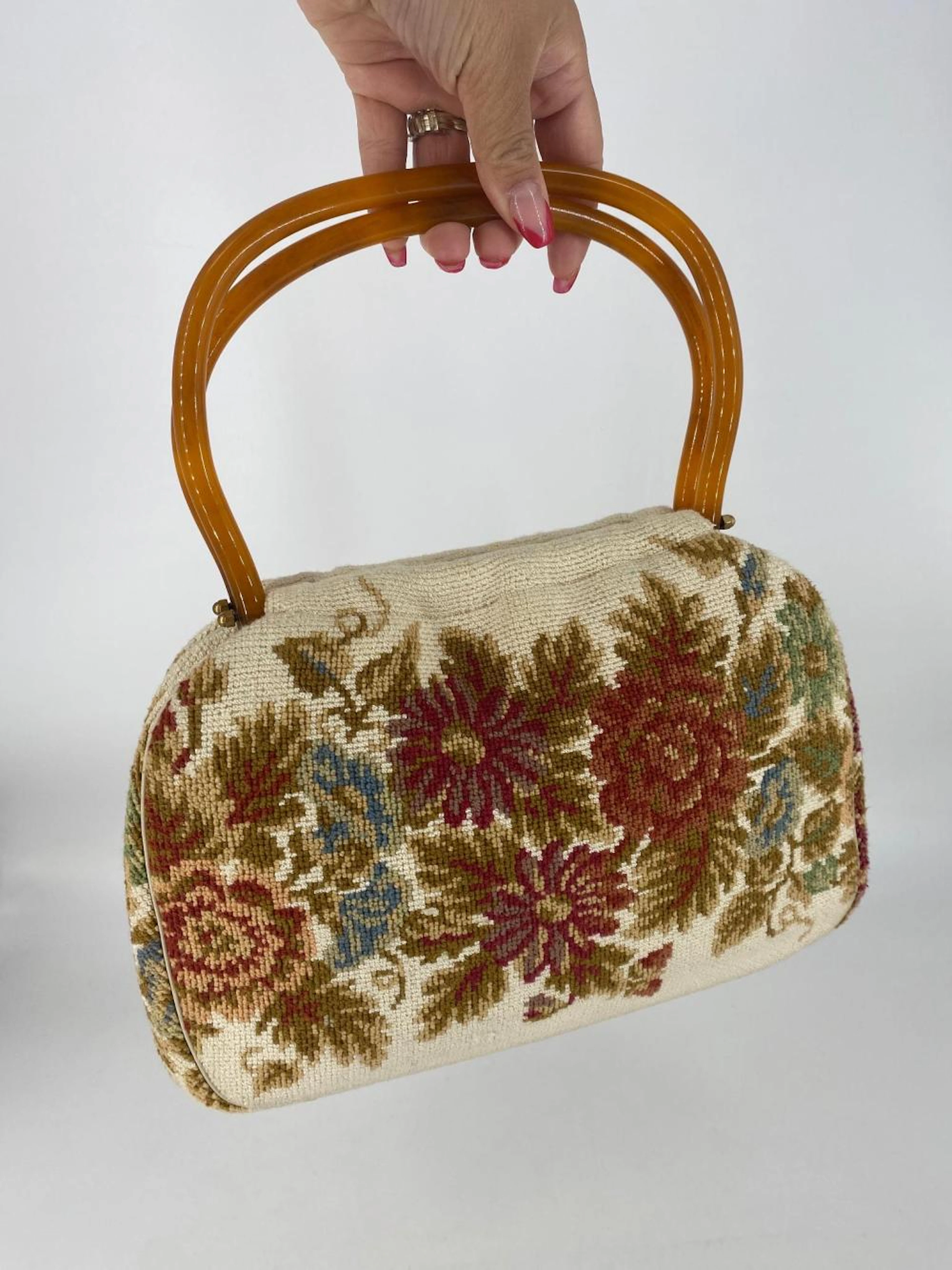 Vintage MM Garland Tapestry Handbag