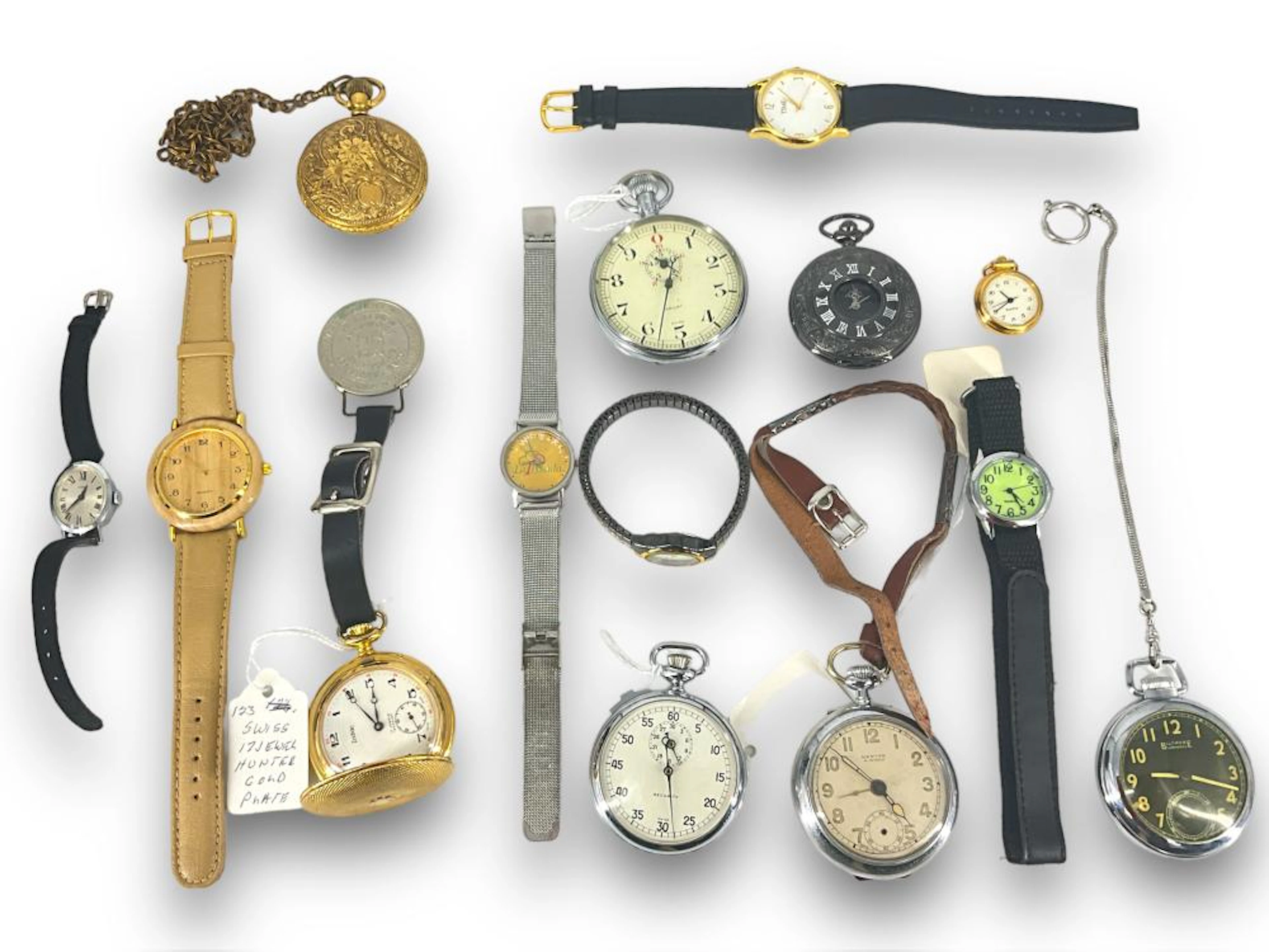 Assortment of Modern Wrist and Pocket Watches