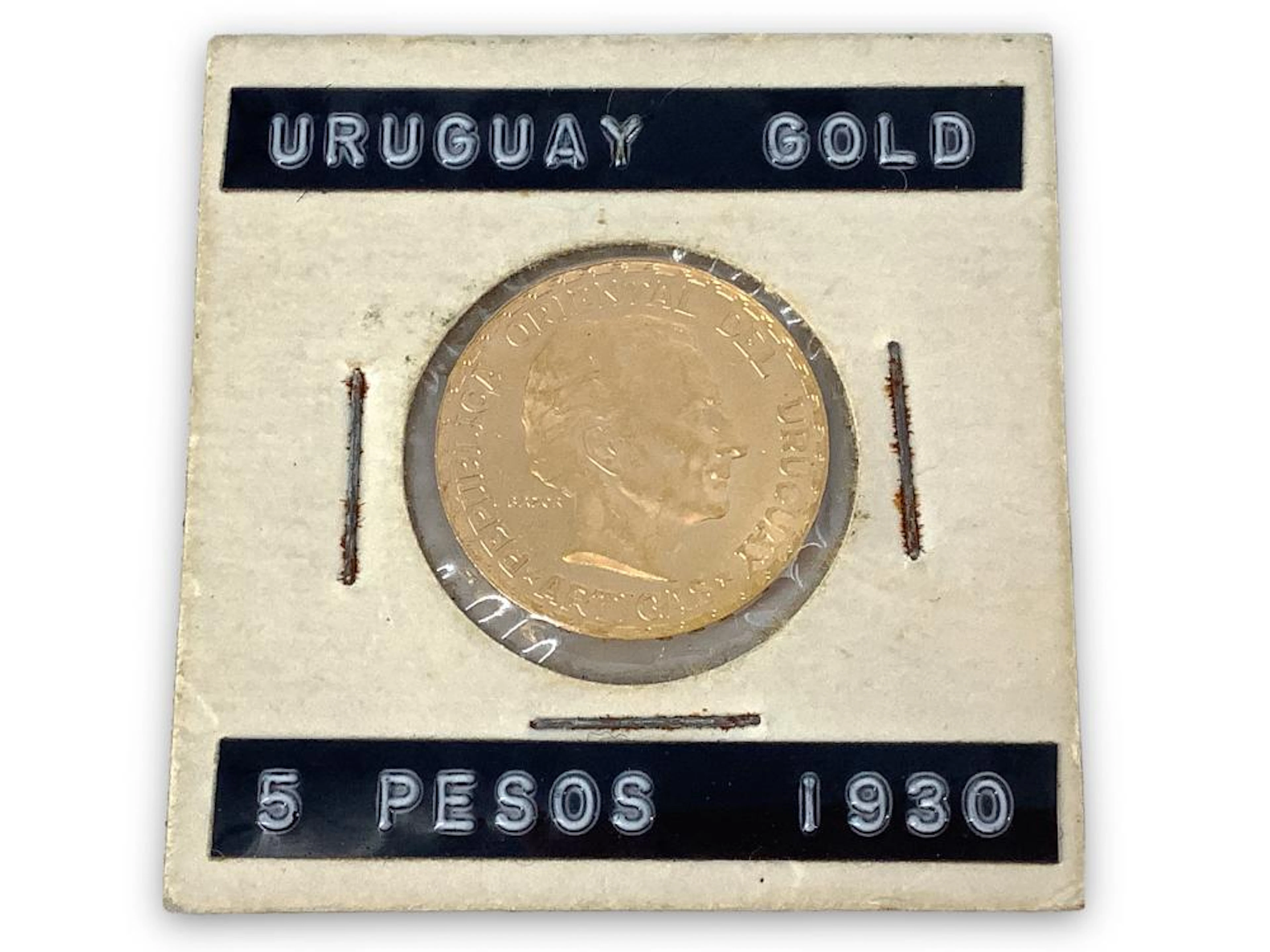 Very Rare Uruguay 1930 5 Pesos Foreign Gold Coi