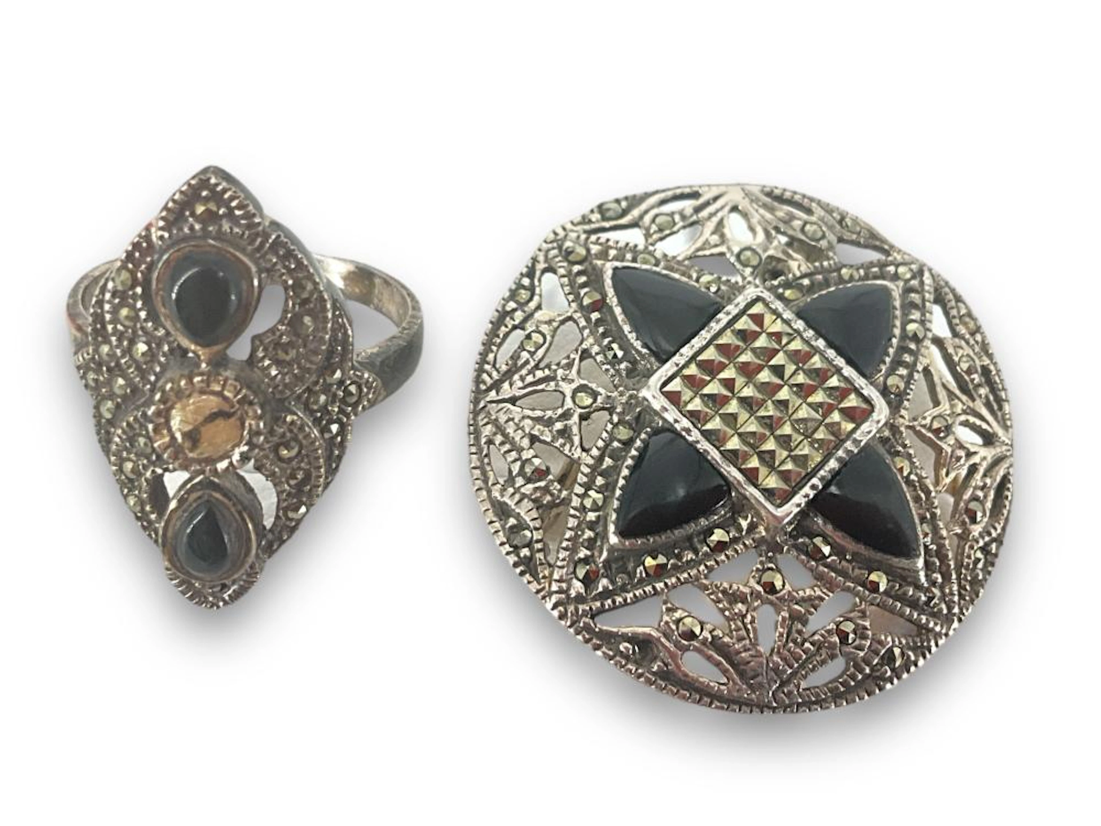 Sterling Silver Pin and Ring