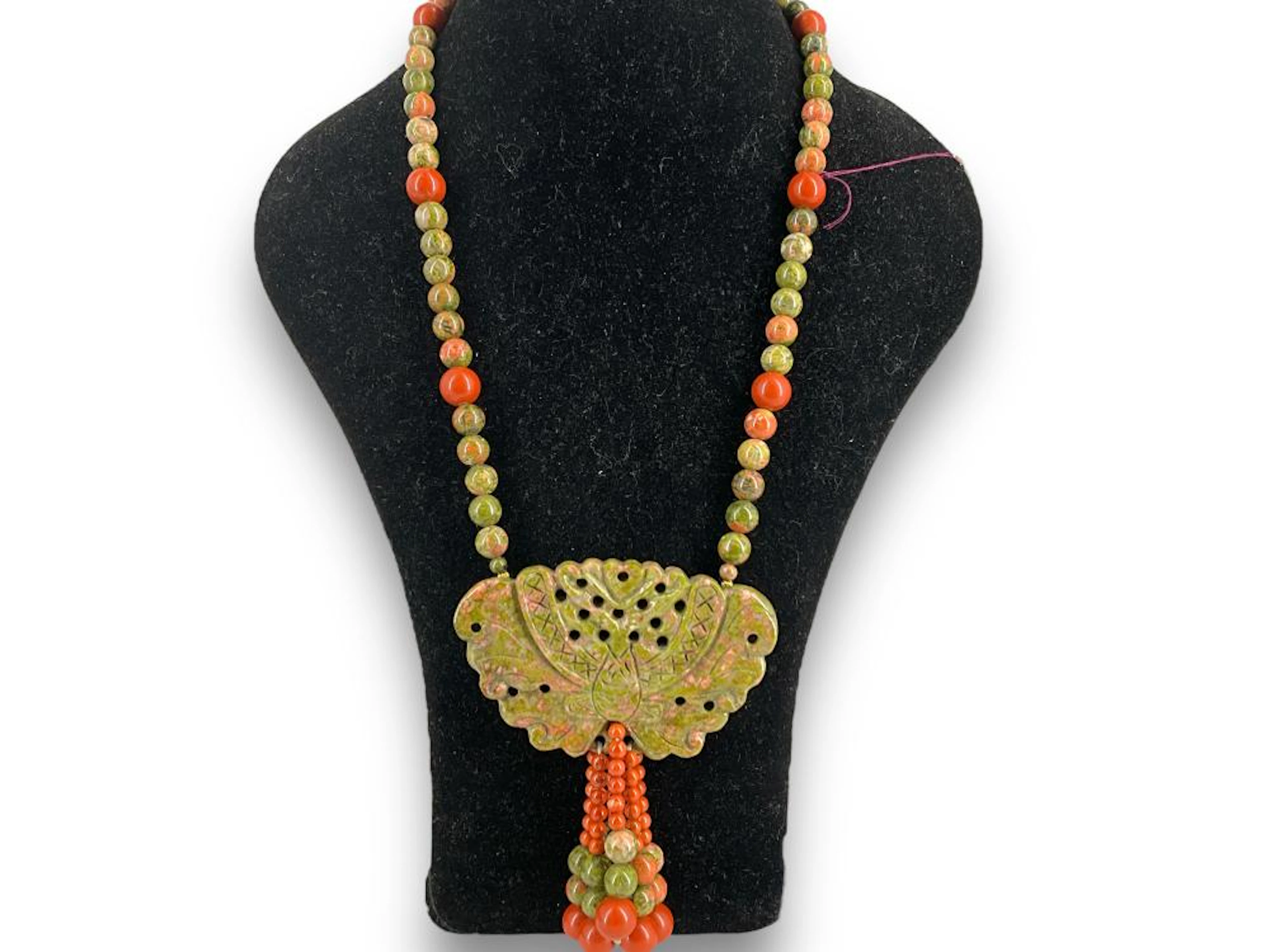 Unusual Unakite Decorative Necklace