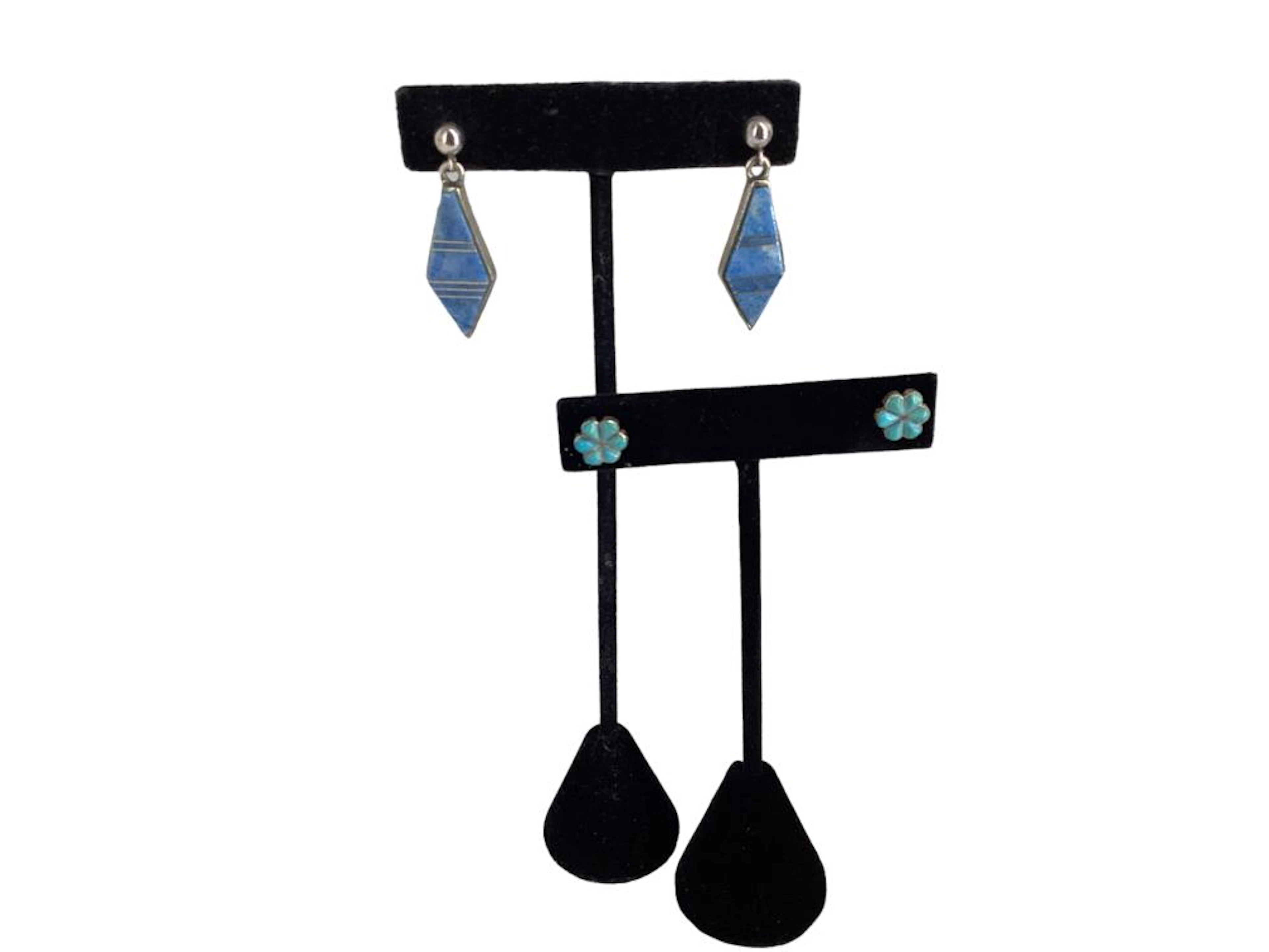 Two Pairs Of Sterling Silver Earrings
