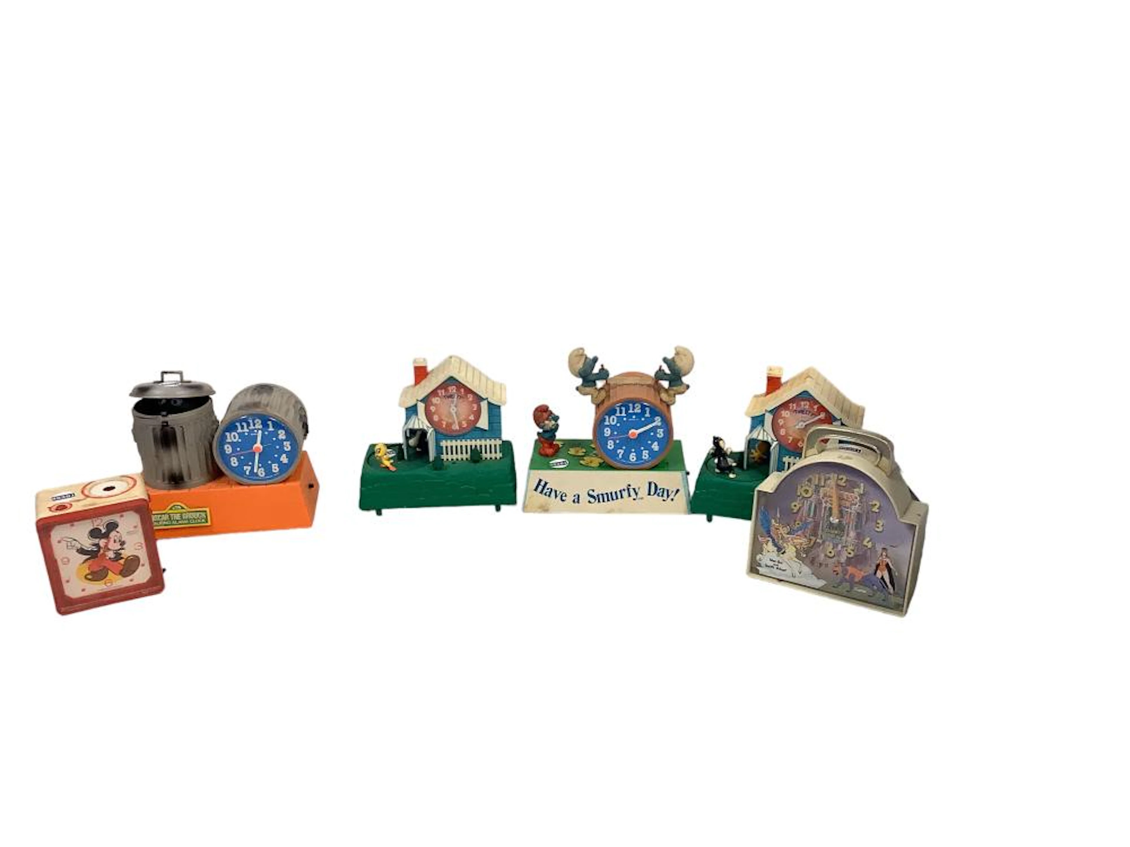 (6) Vintage Cartoon Clocks
