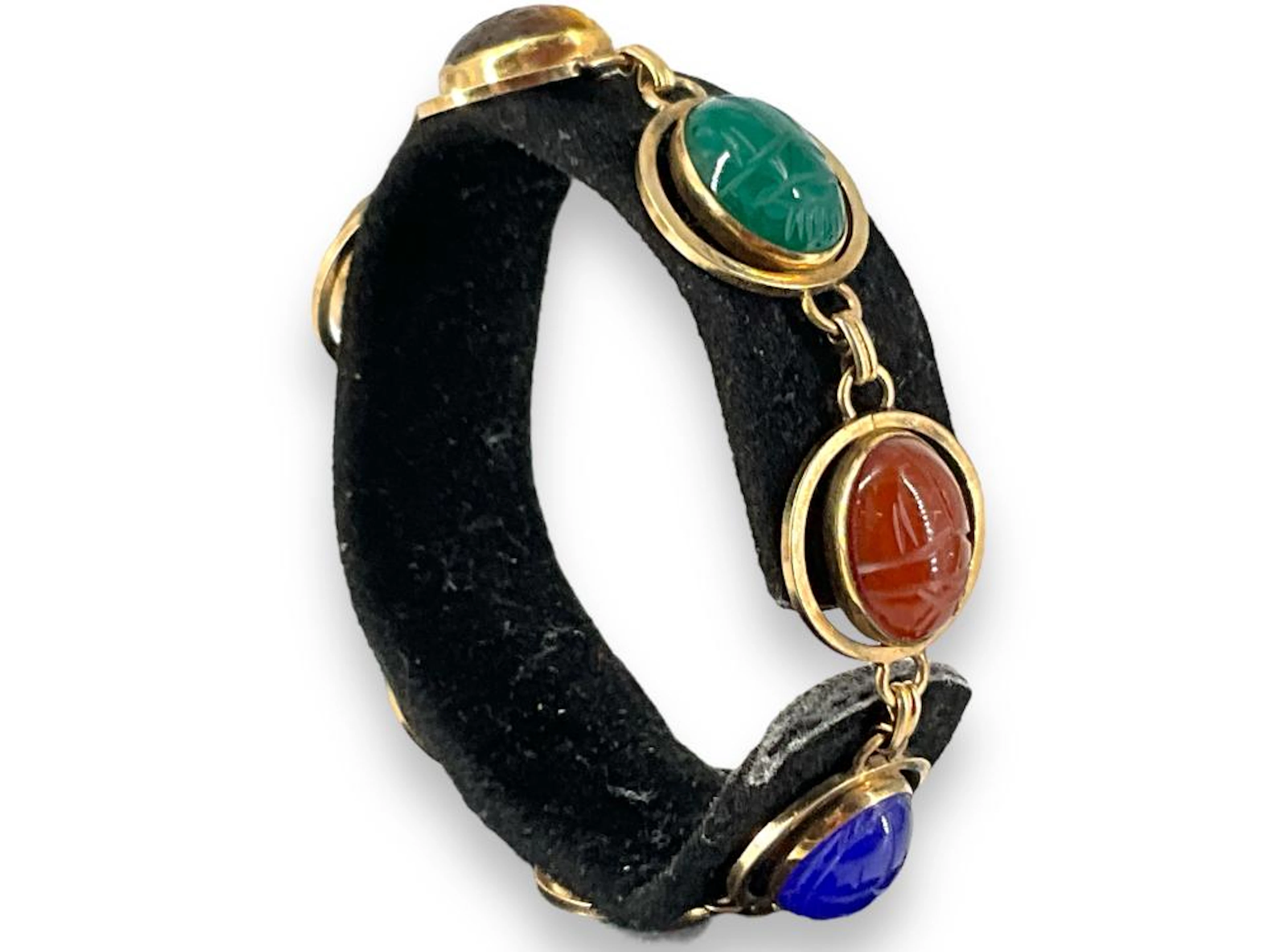 Antique Gold-Filled Scarab Bracelet
