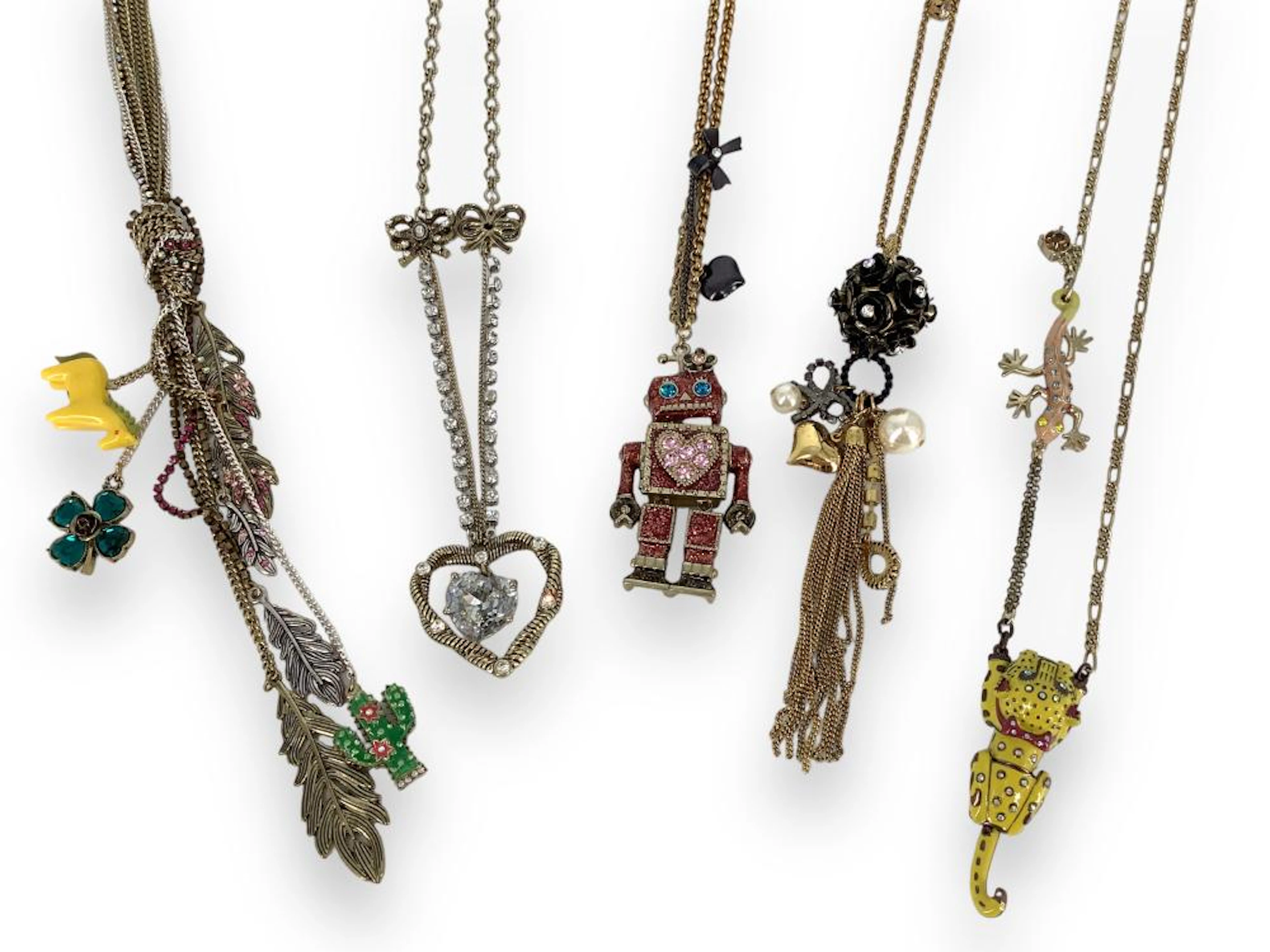 Five Betsey Johnson Necklaces