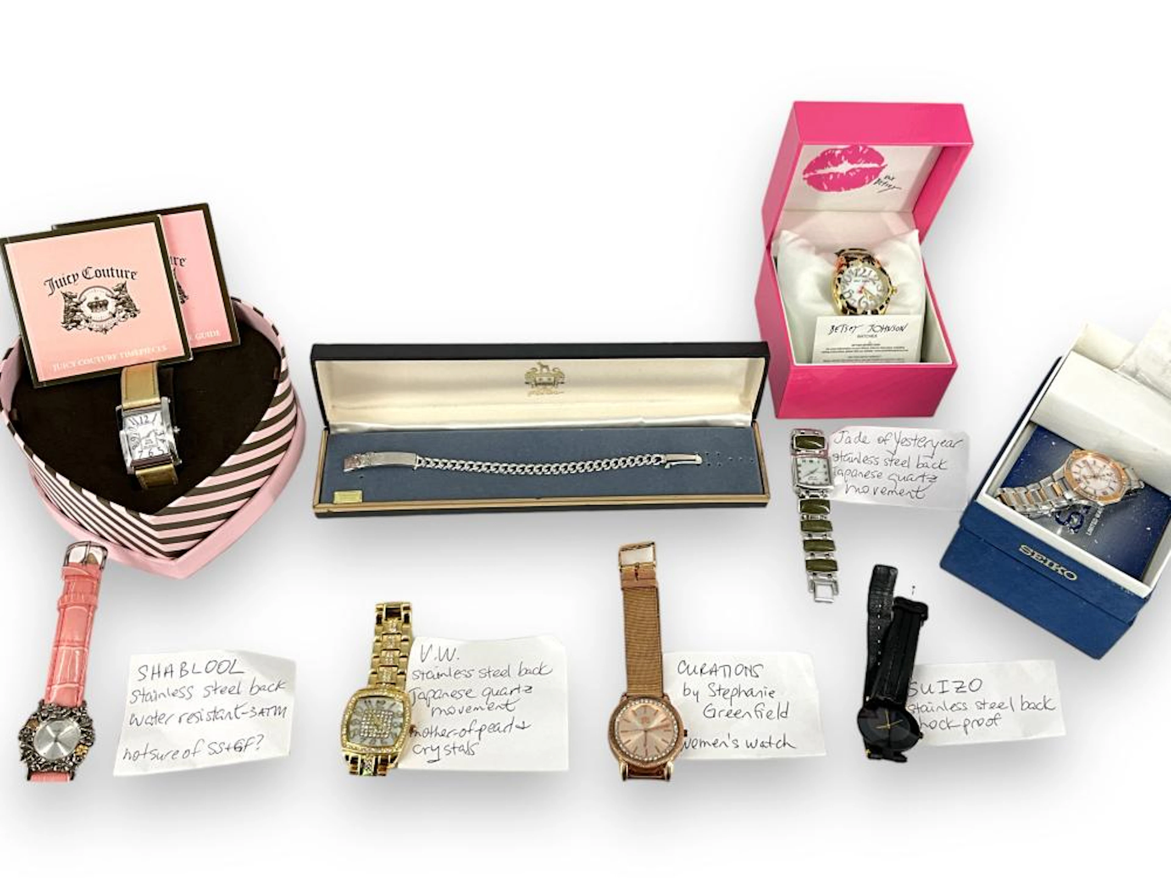 Eight Watches and ID Tag "Love" Bracelet