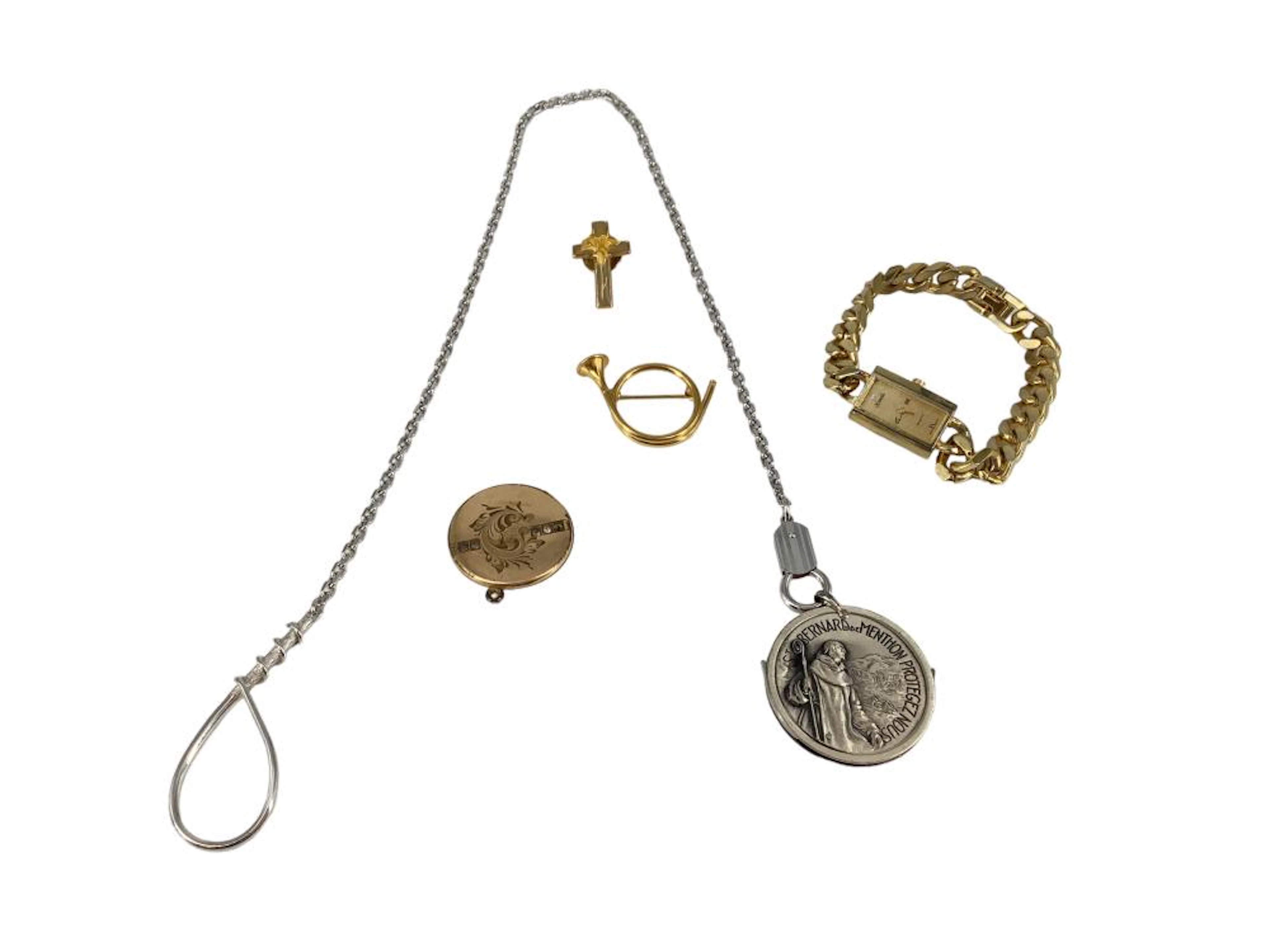 apier Gold Plated Fox Hunt Horn, Ladies Fashion Watch and Unusual Watch Fob