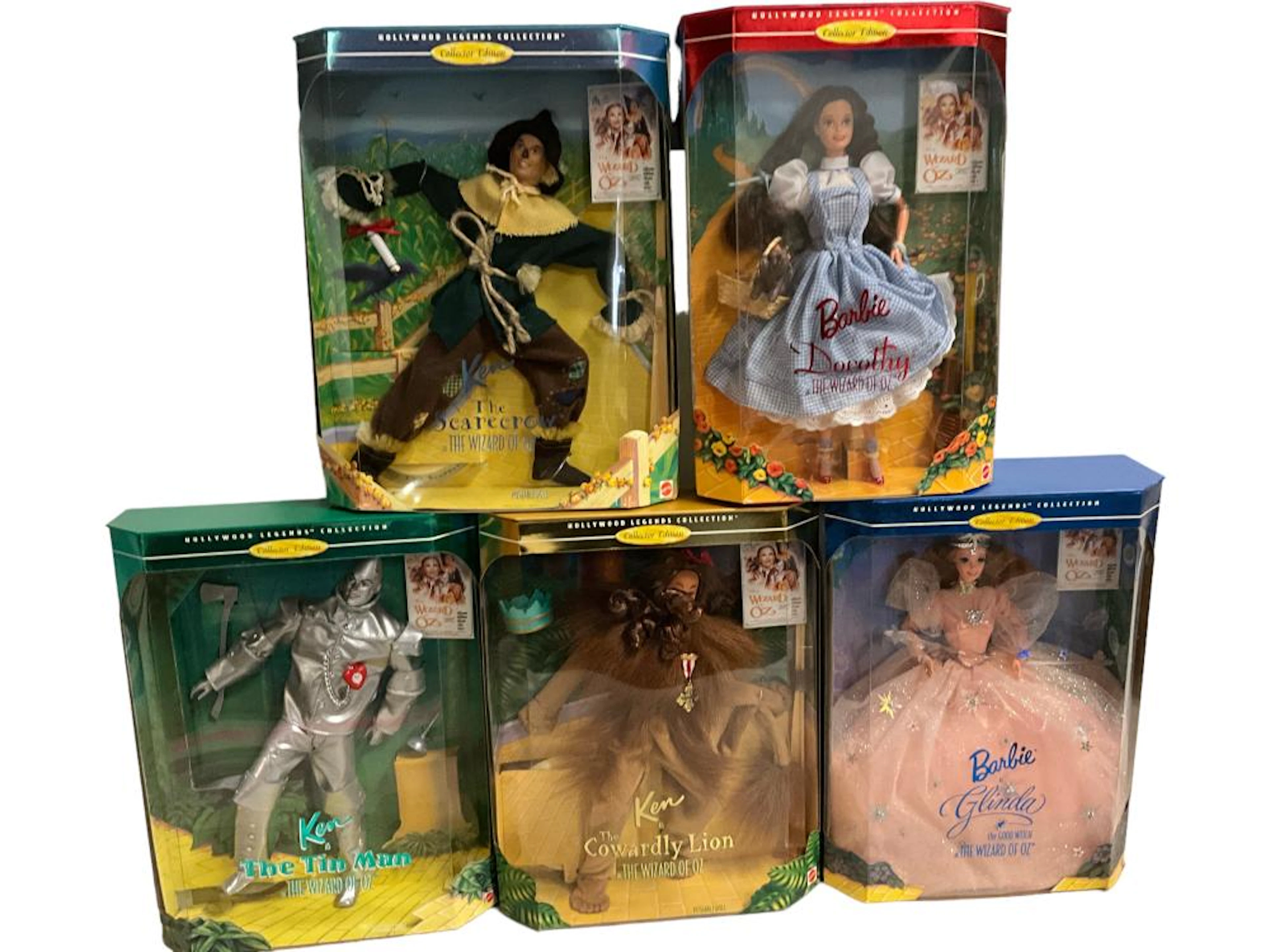 (5) Collector Edition "The Wizard of Oz? Barbies and Ke
