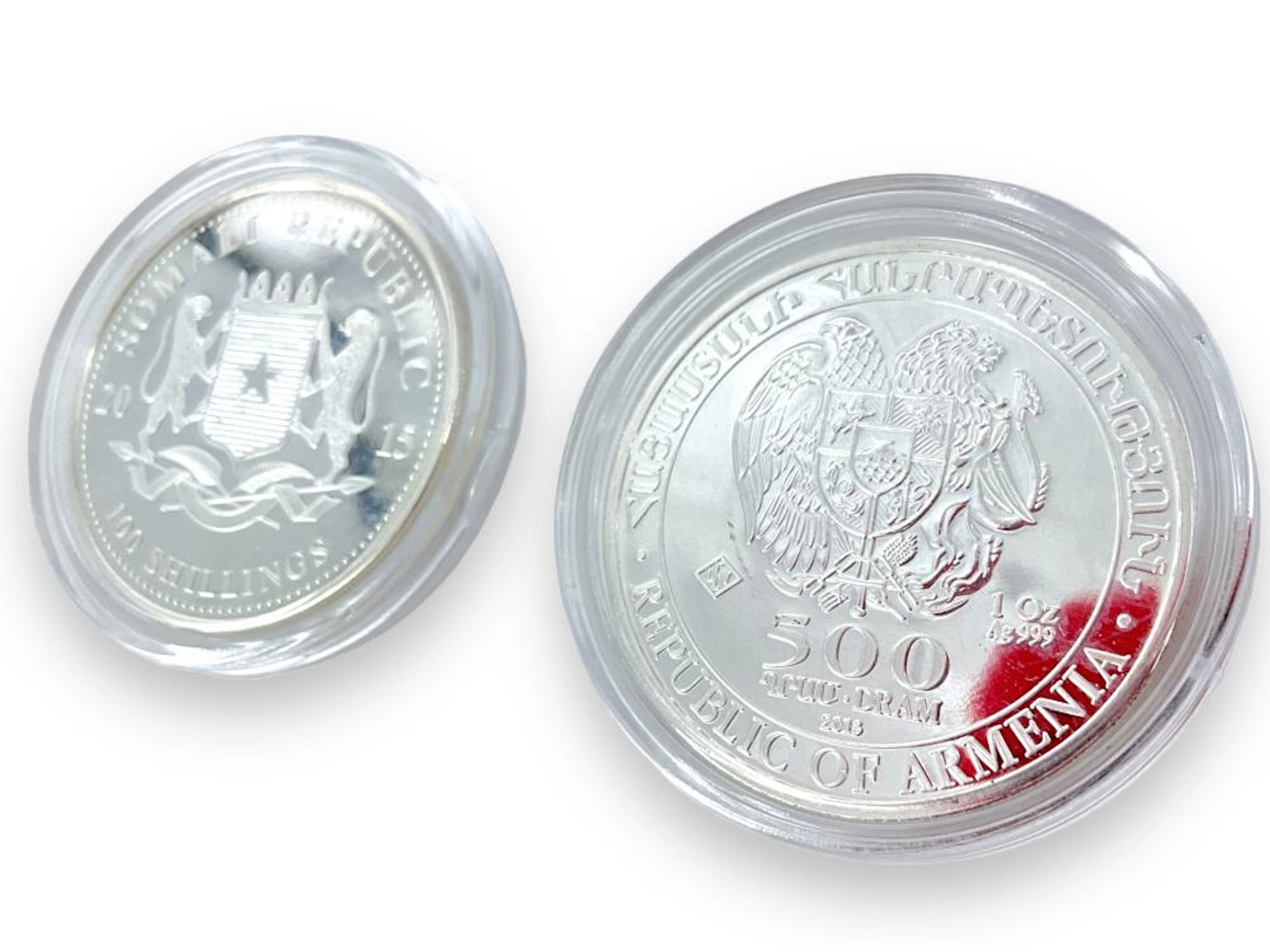Two Foreign 1 oz. Silver Bullion Coins