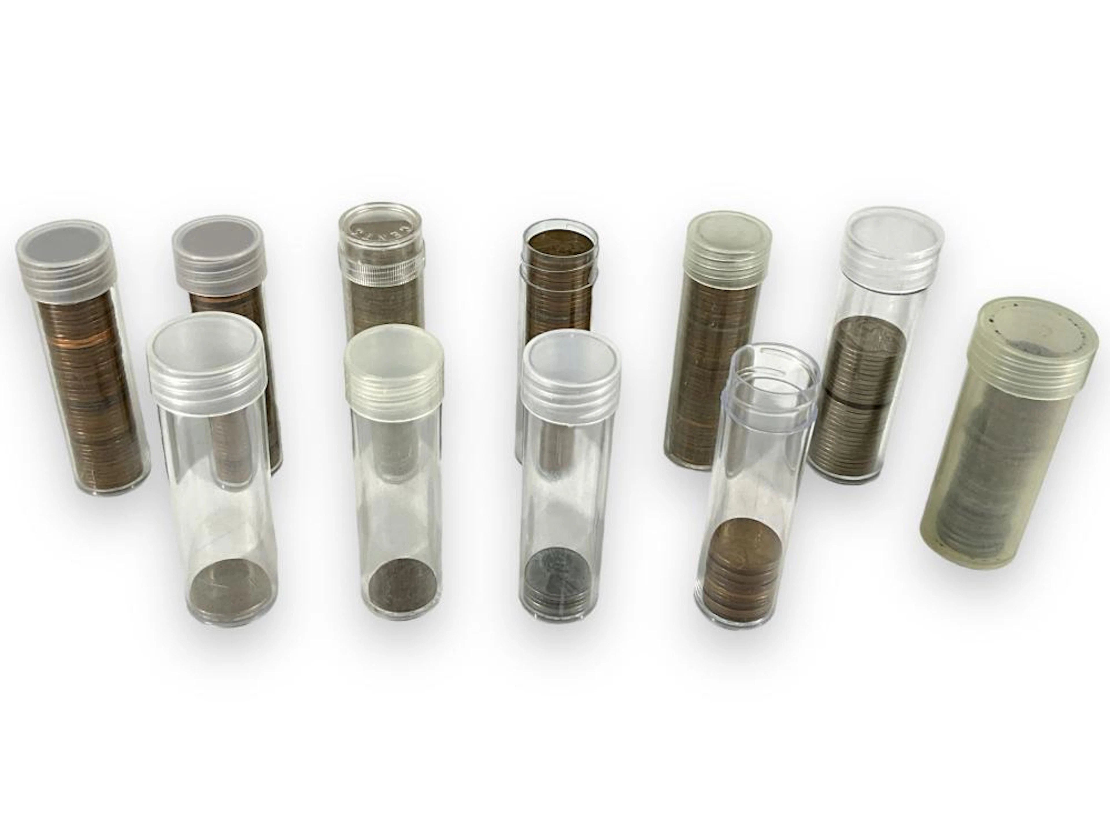 U.S. Nickels and One-Cent Coins in Tubes