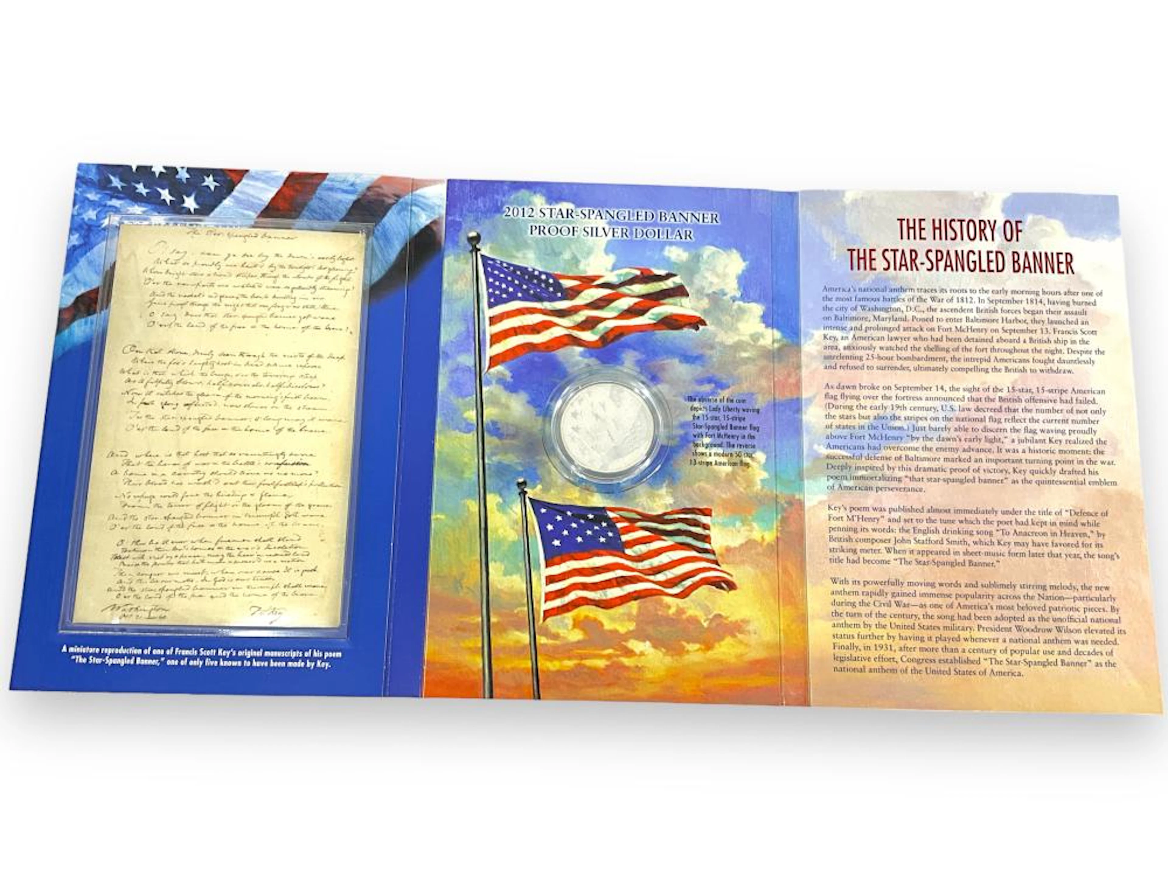2012-P U.S. Star-Spangled Banner Bicentennial Silver Dollar Coi