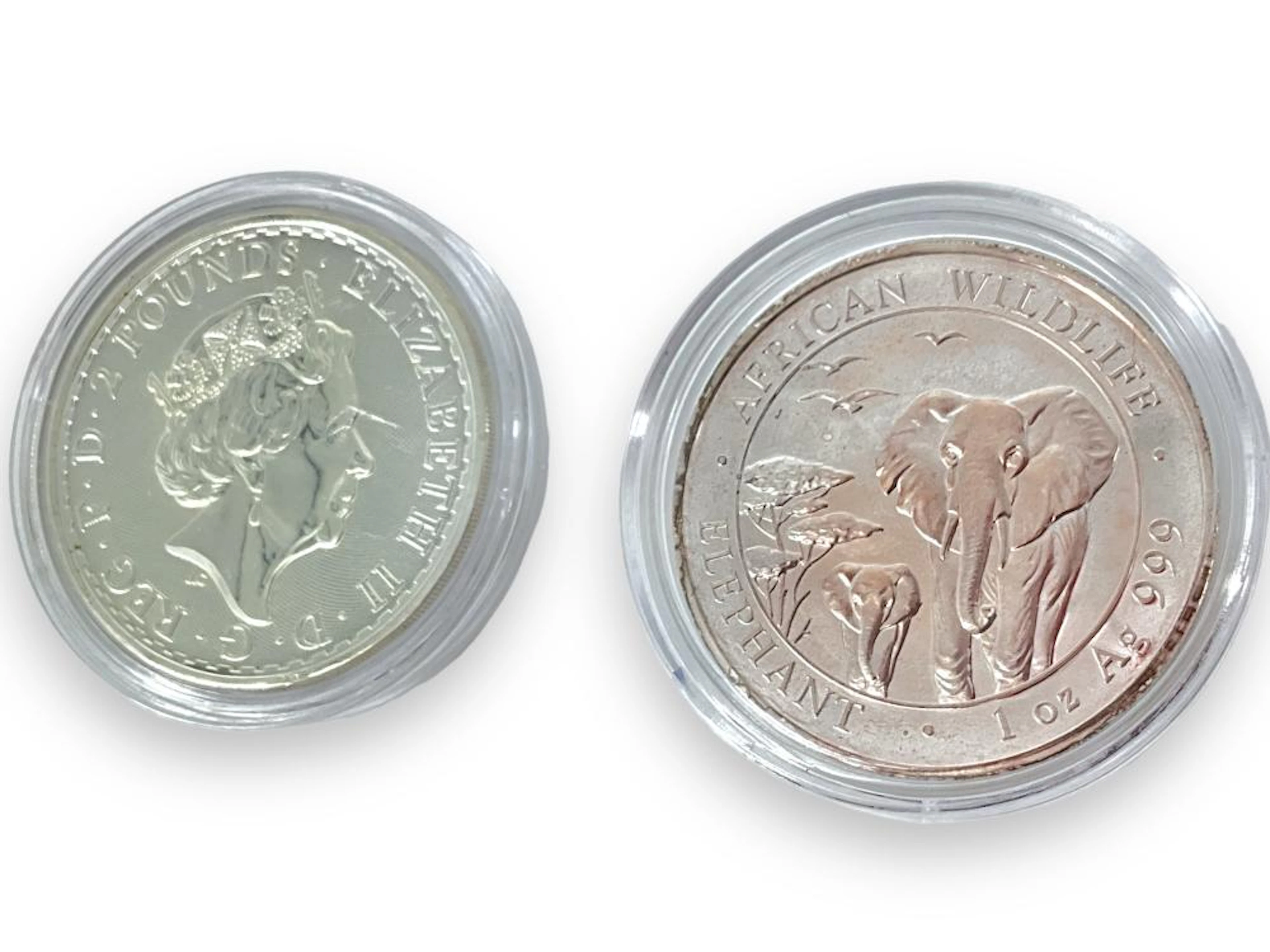 Two Foreign 1 oz. Silver Bullion Coins