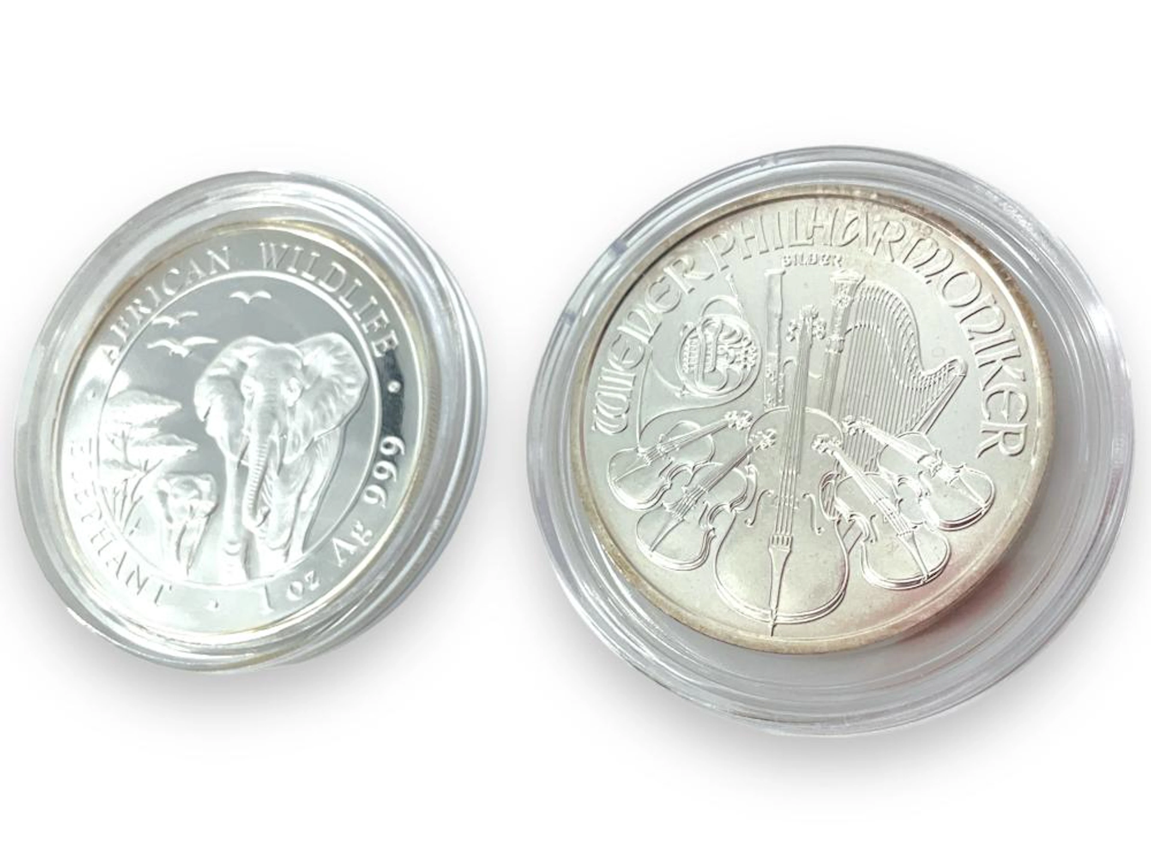 Two Foreign 1 oz. Silver Bullion Coins