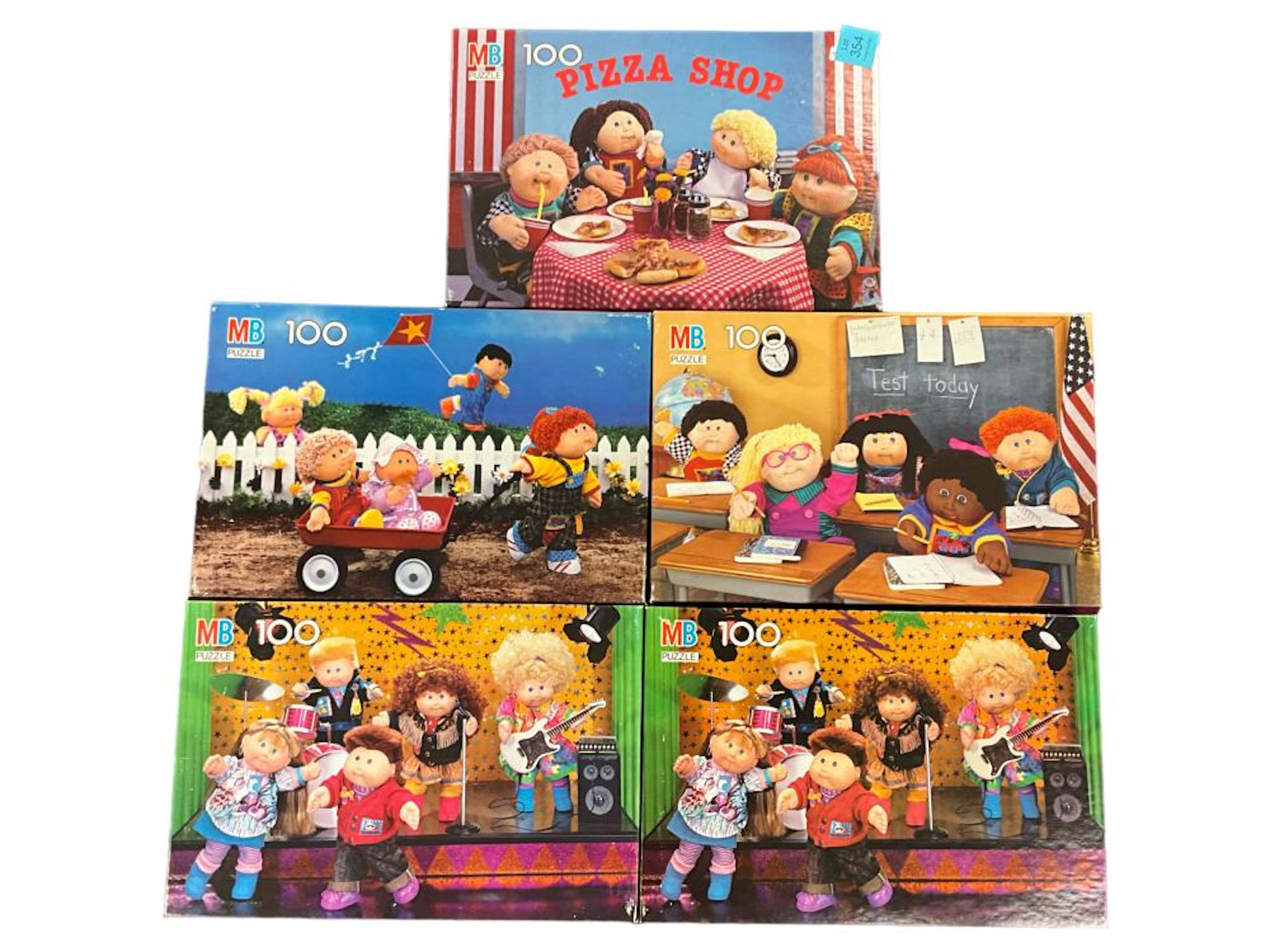 (5) ?Cabbage Patch? 100 Piece Milton Bradley Puzzles, Factory Sealed