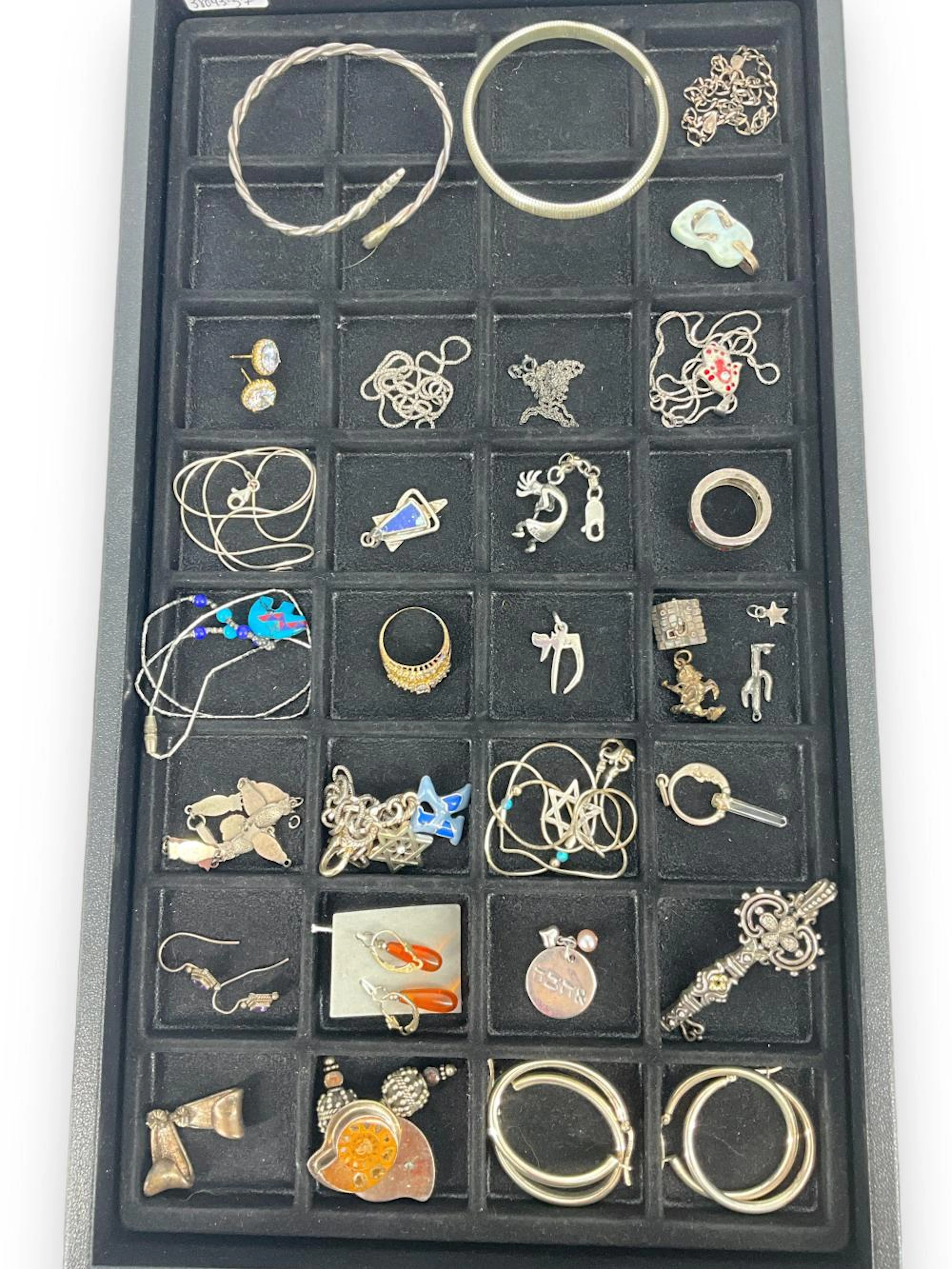 Large Lot of Great Silver Jewelry, One with Diamonds