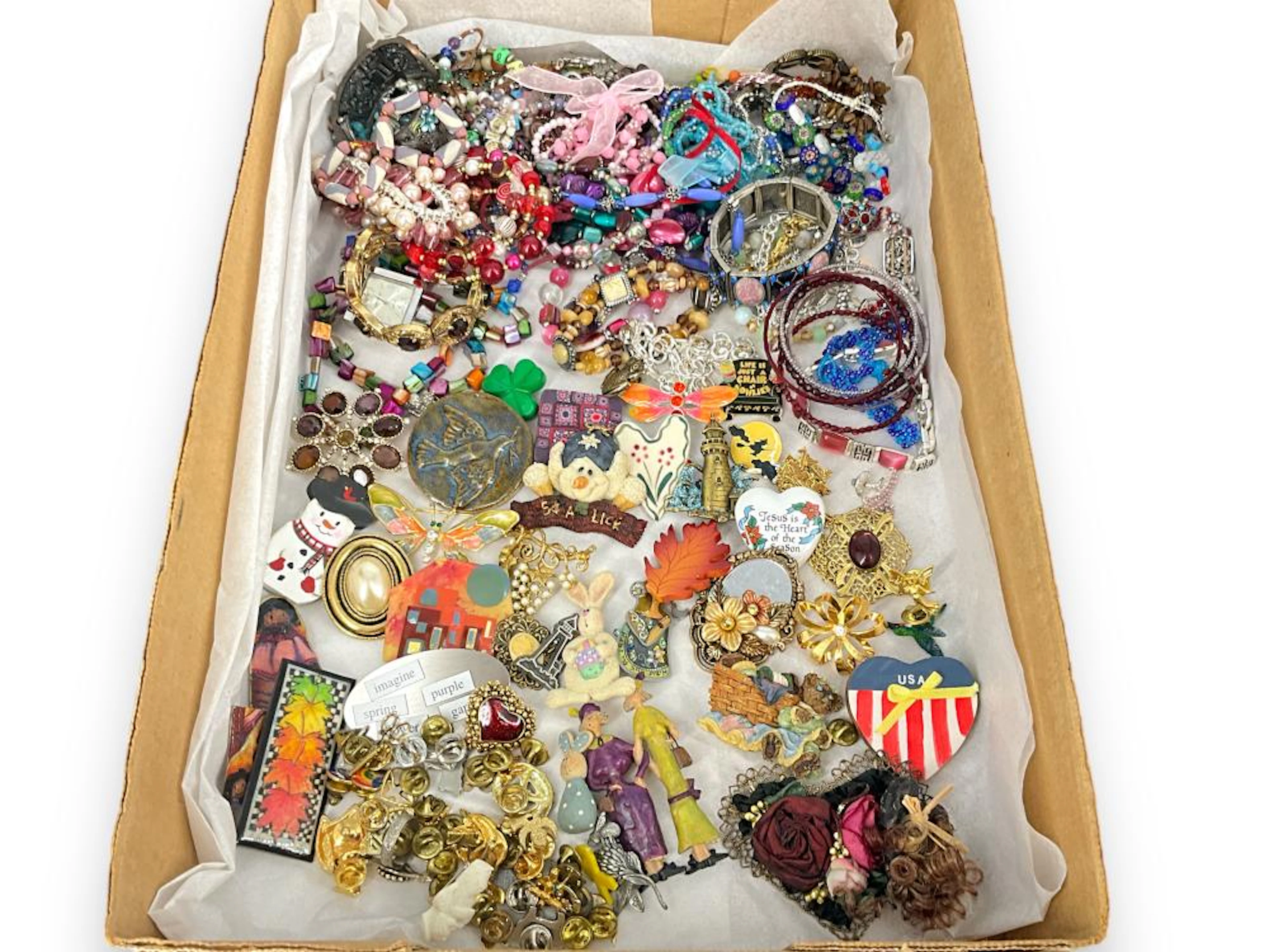 Enough Costume Bracelets for Forever, Multiple Whimsical and Other Pins!