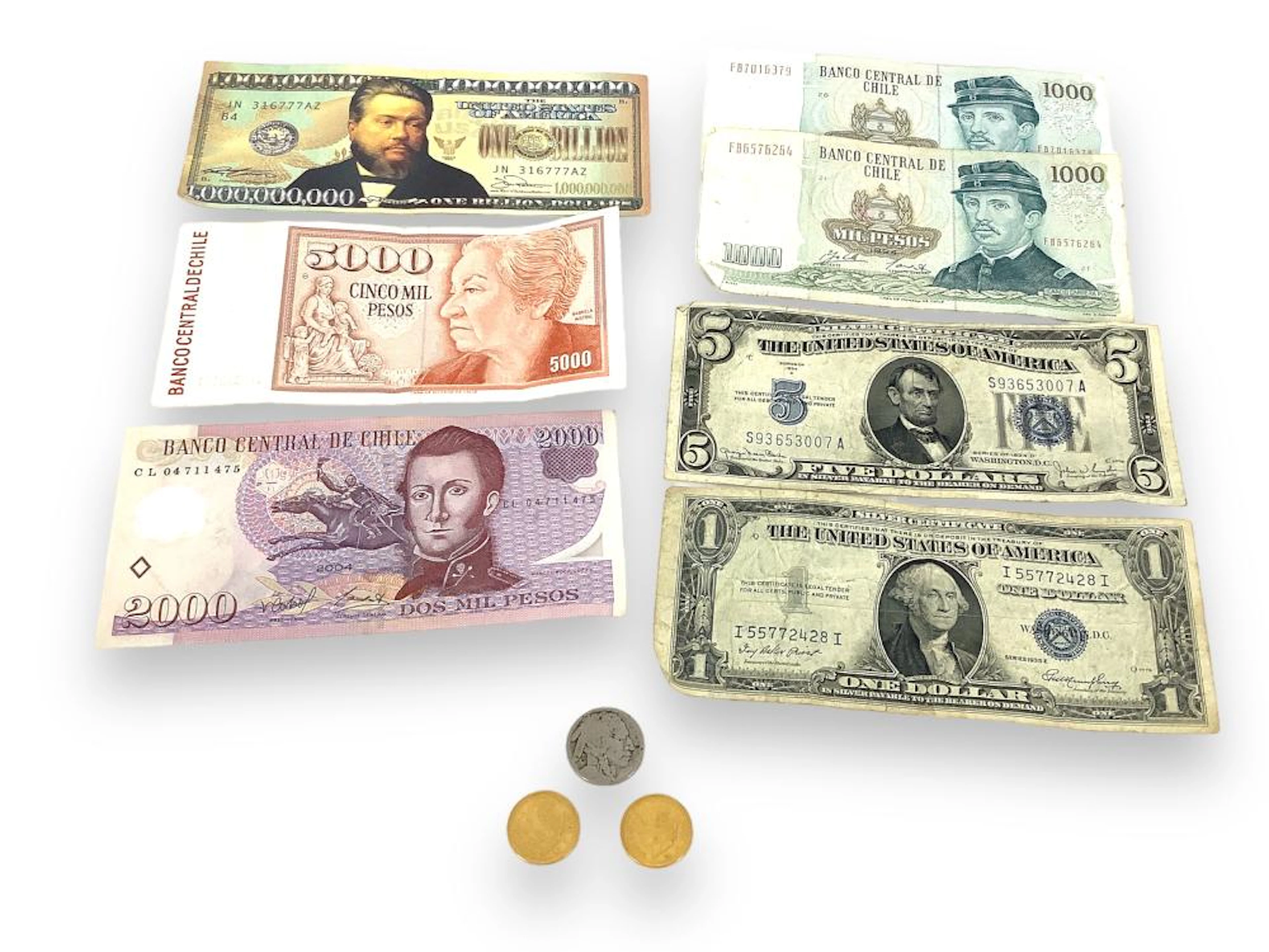 Assorted U.S. and Foreign Coins and Currency