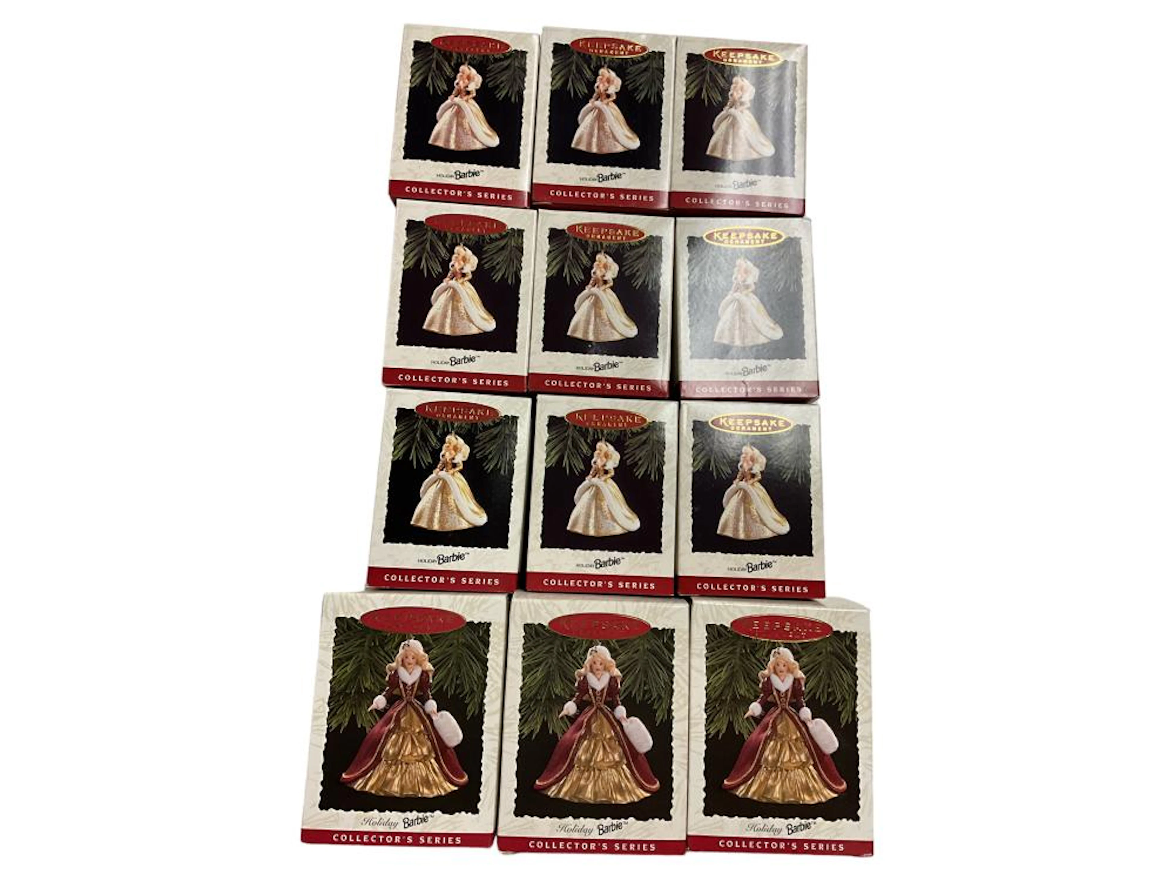 (12) Holiday Barbie Hallmark Keepsake Ornaments - Collector?s Series