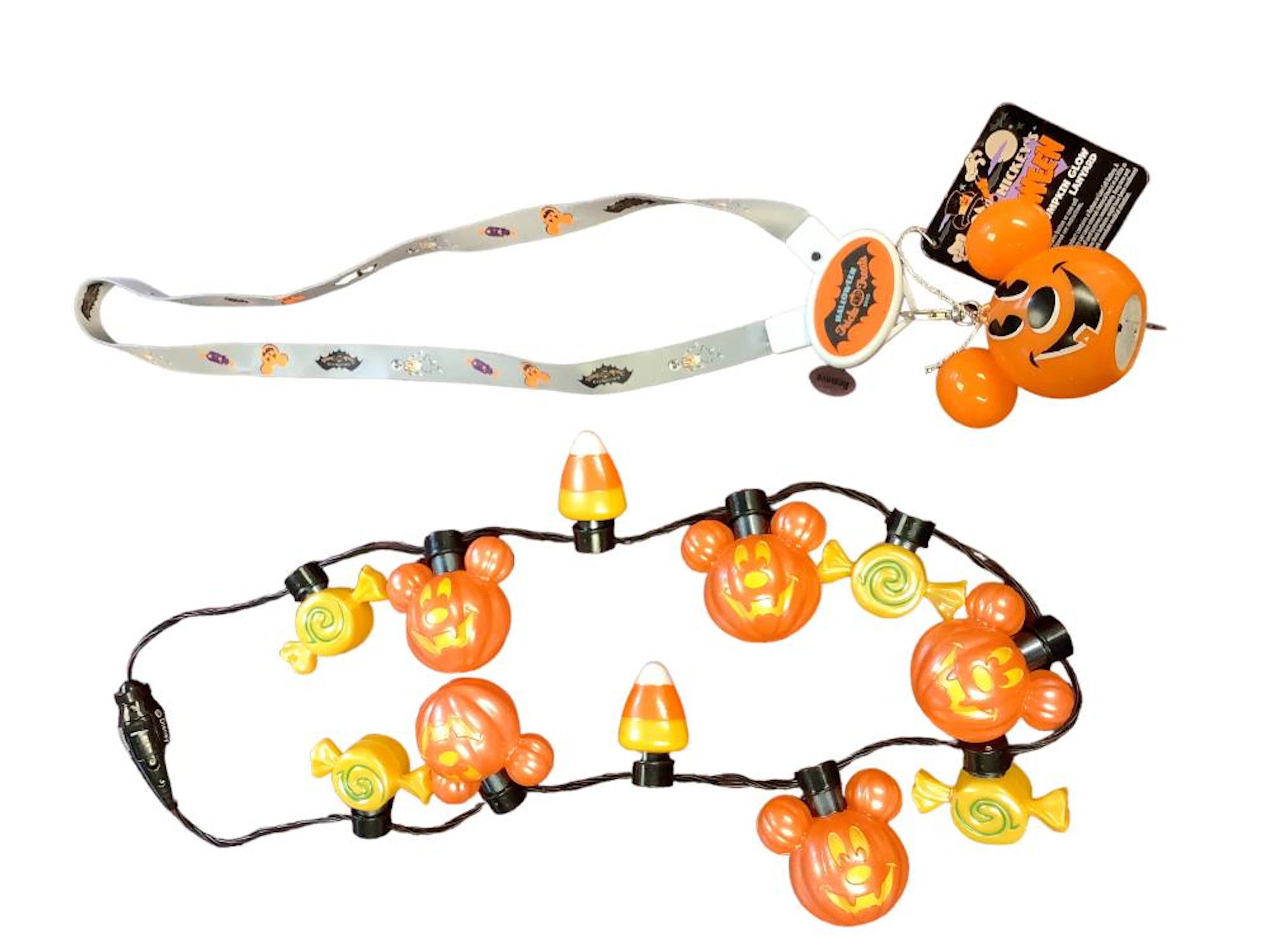 (2) Disney Parks Light up Halloween Necklaces