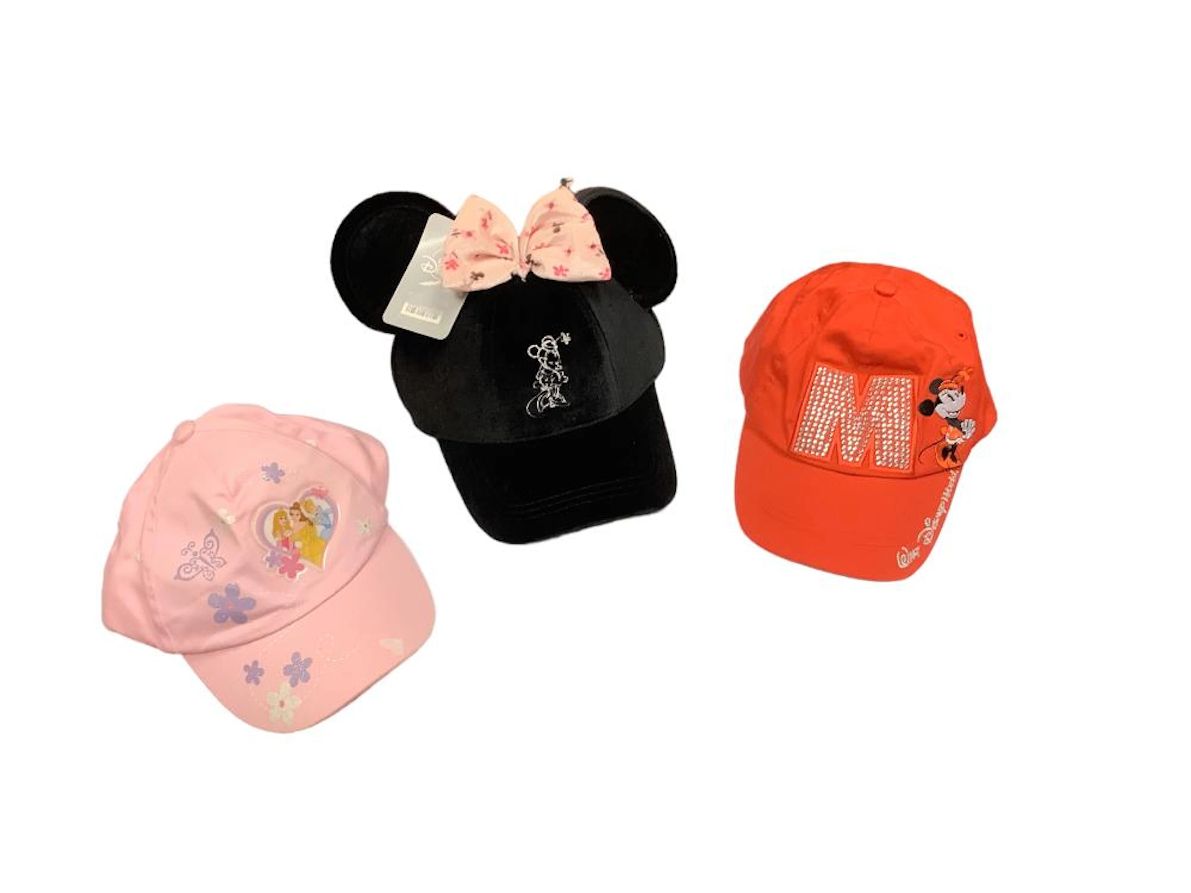 (3) Disney Ball Cap Hats New