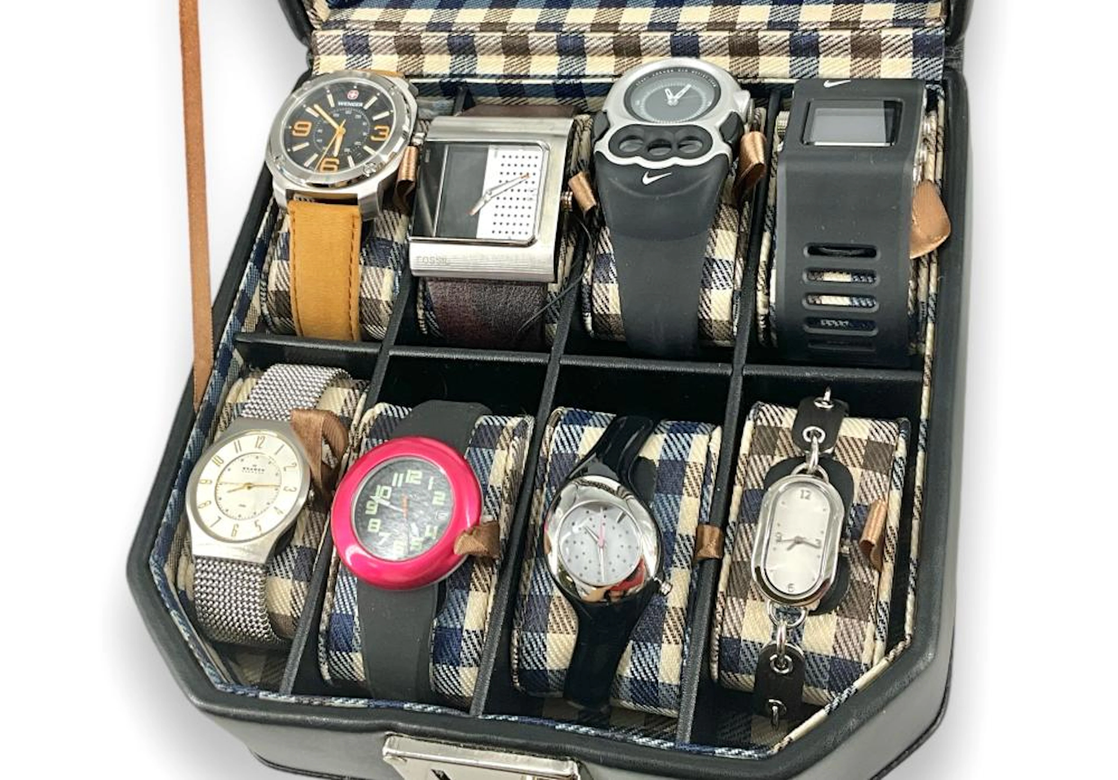Modern Watch Box With Contents