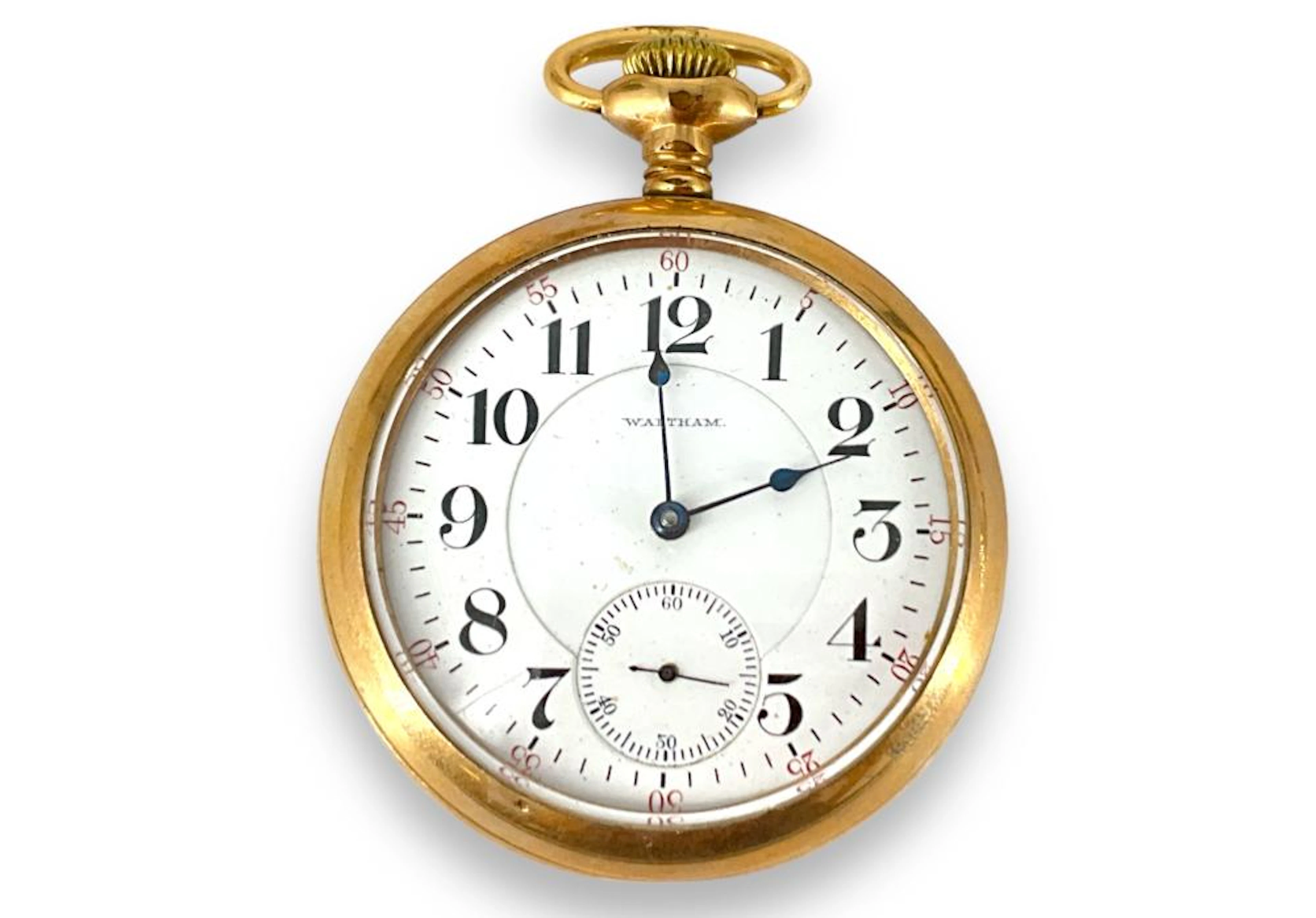 Railroad Grade Waltham Pocket Watch with Skeleton Reverse
