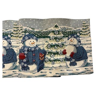 Snowman Tapestry Table Runner