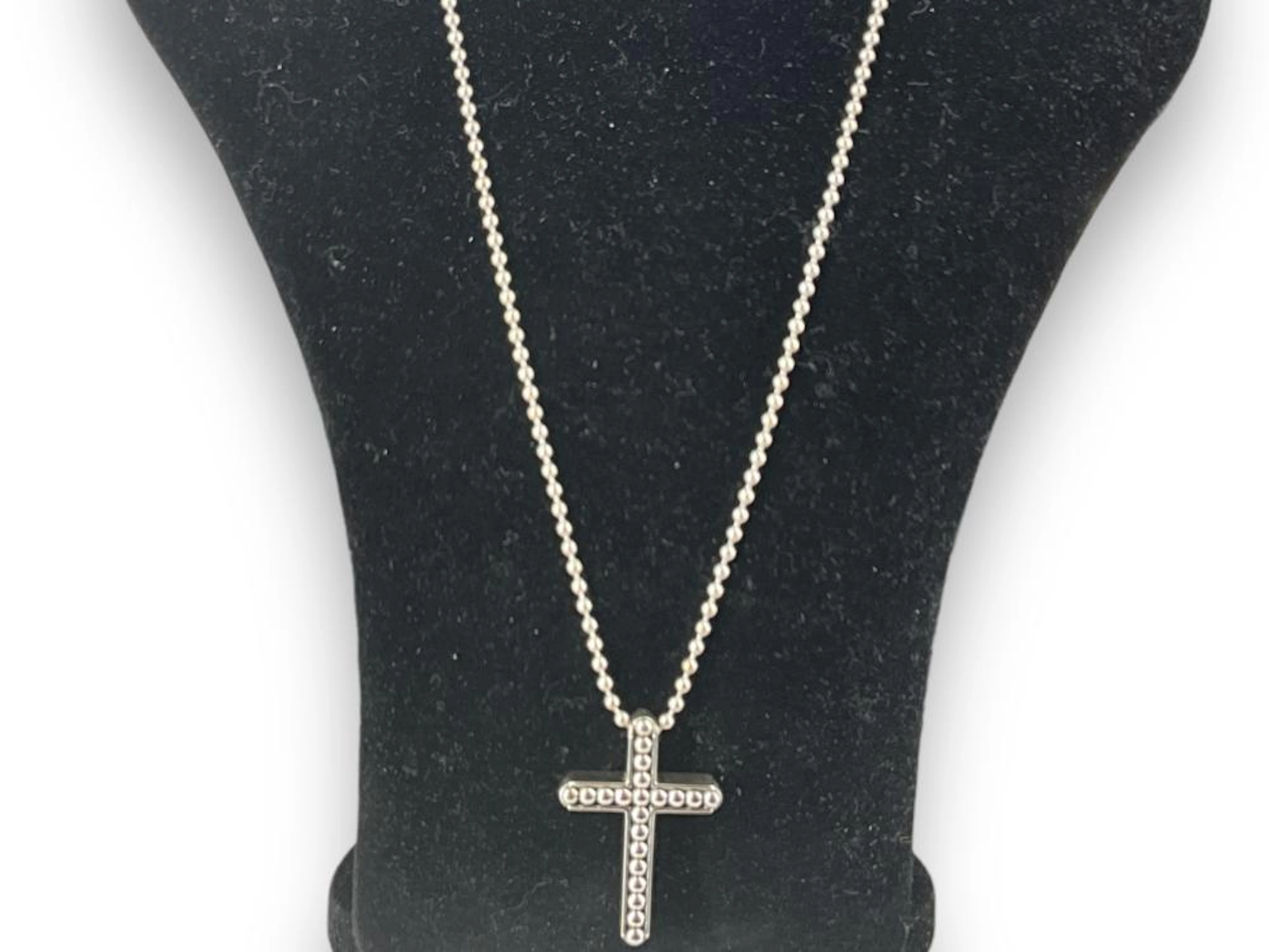 Sterling Silver Necklace With A Cross Pendant