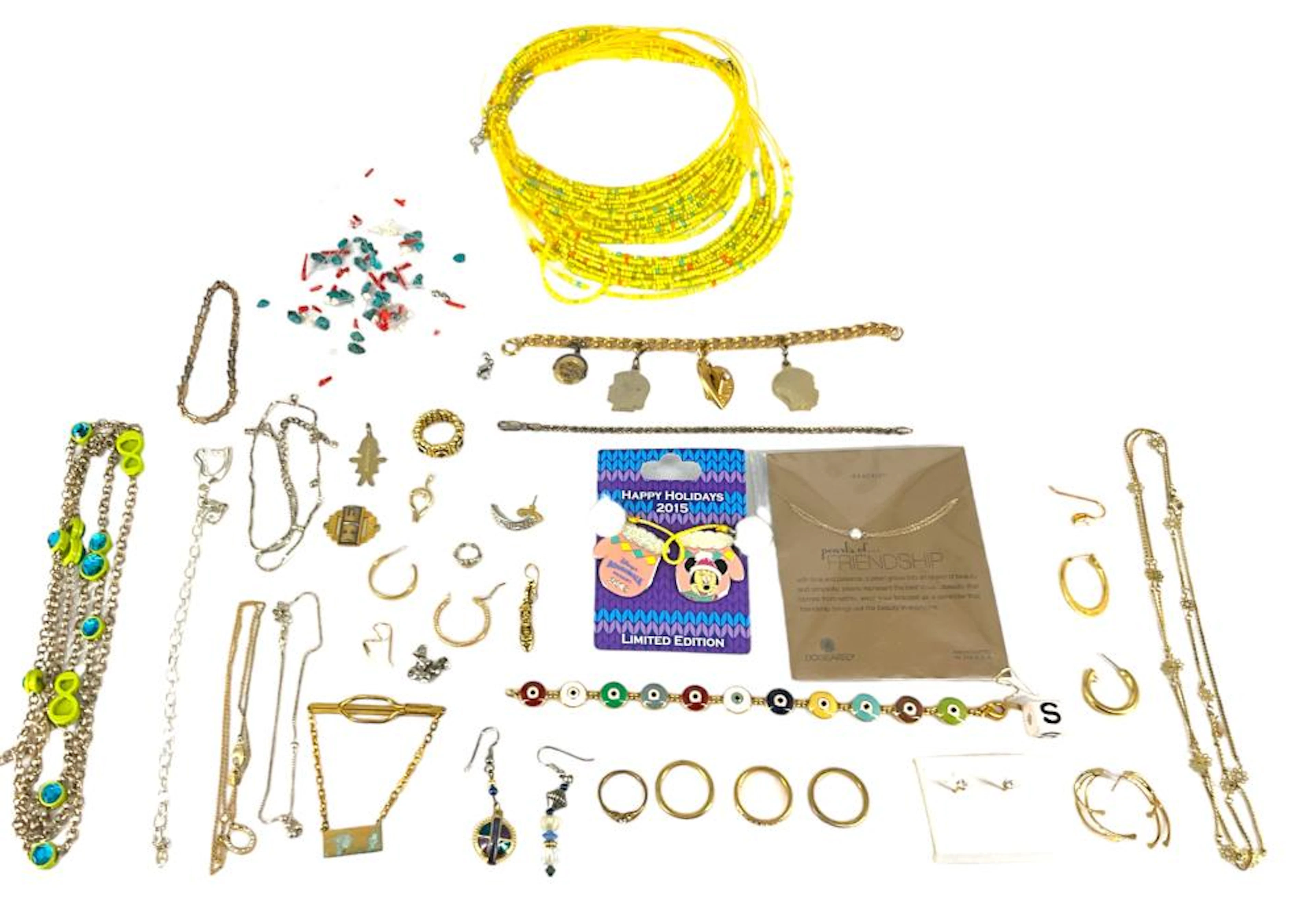 Bright Color Gold-Tone Fashion Jewelry Lot