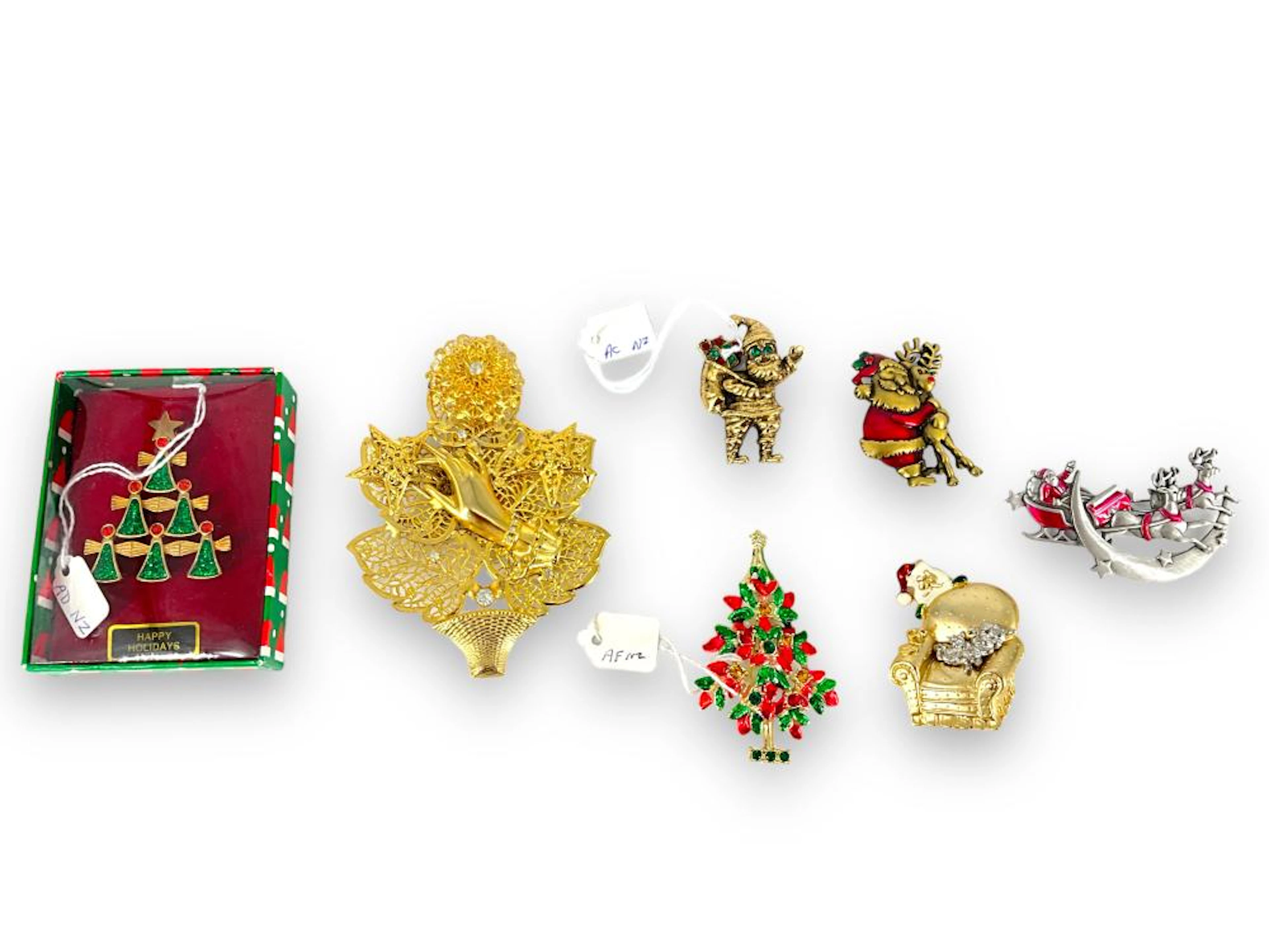 Assortment of Seven Holiday Pins