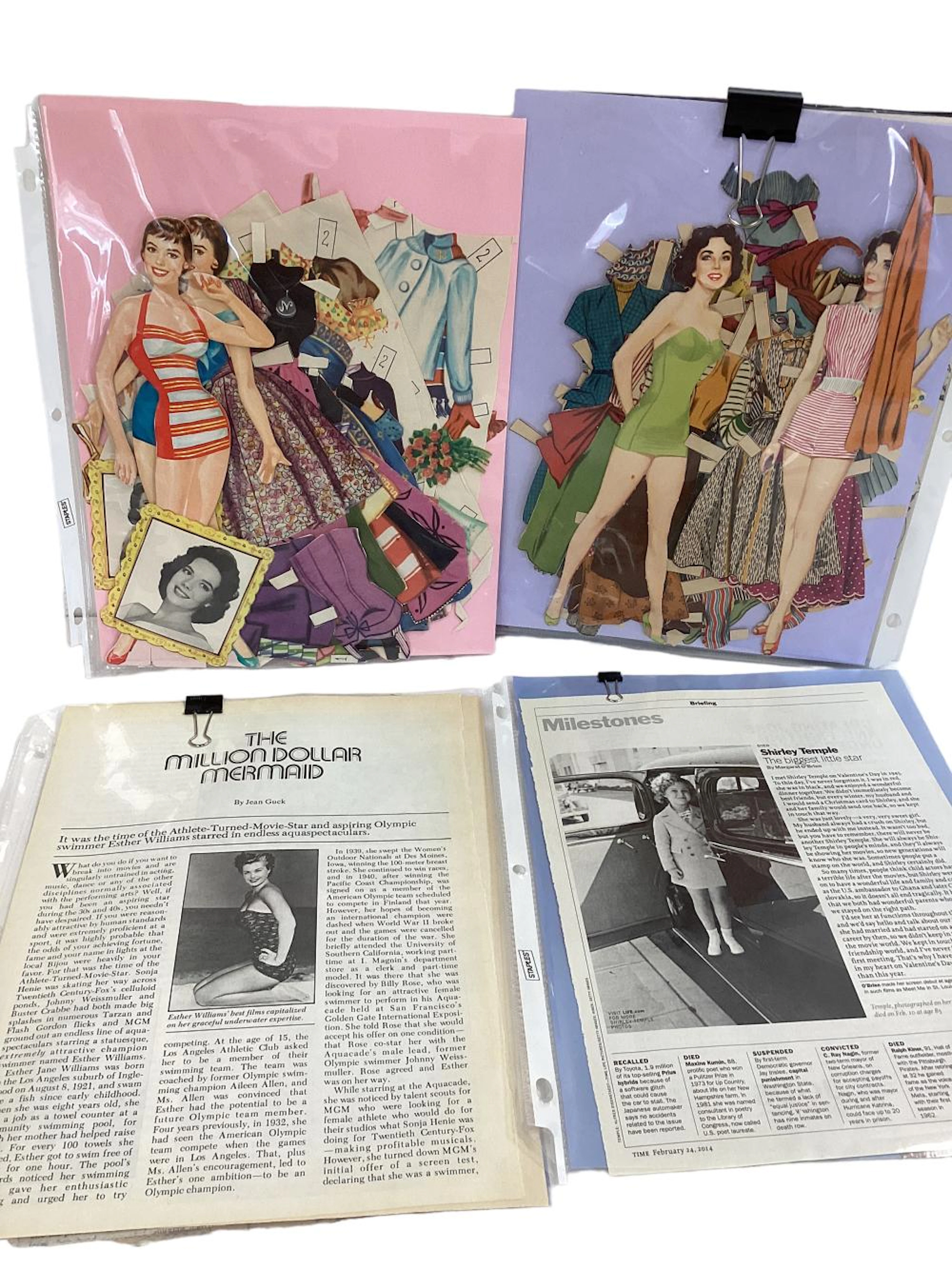 Miscellaneous Vintage Celebrity Paper Dolls