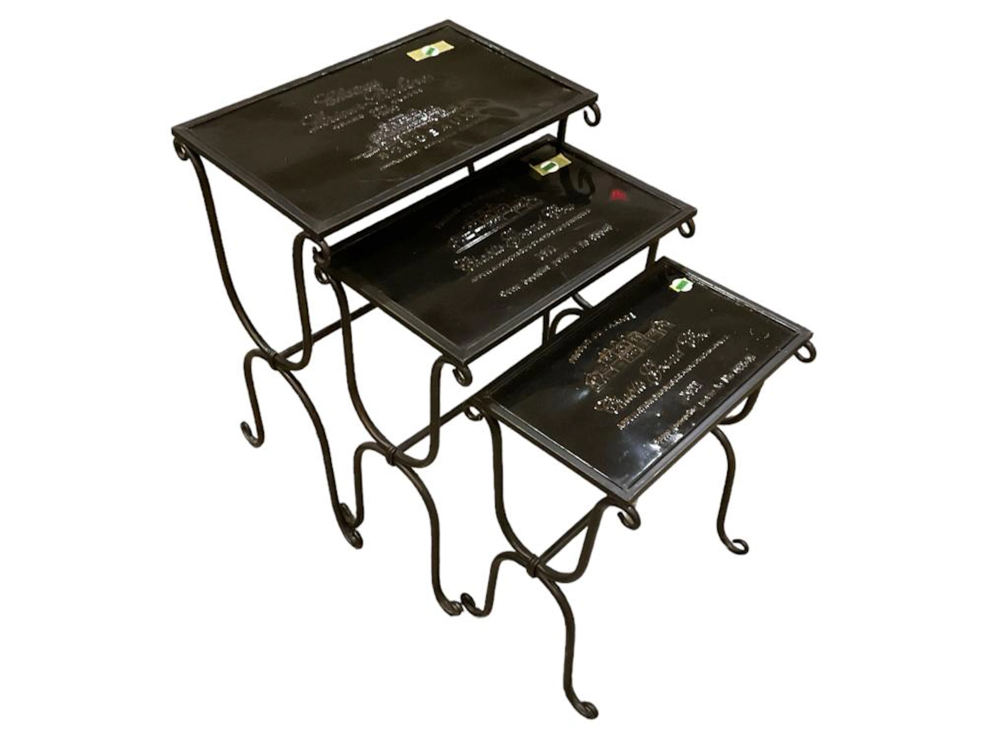 (3) Metal Nesting Tables