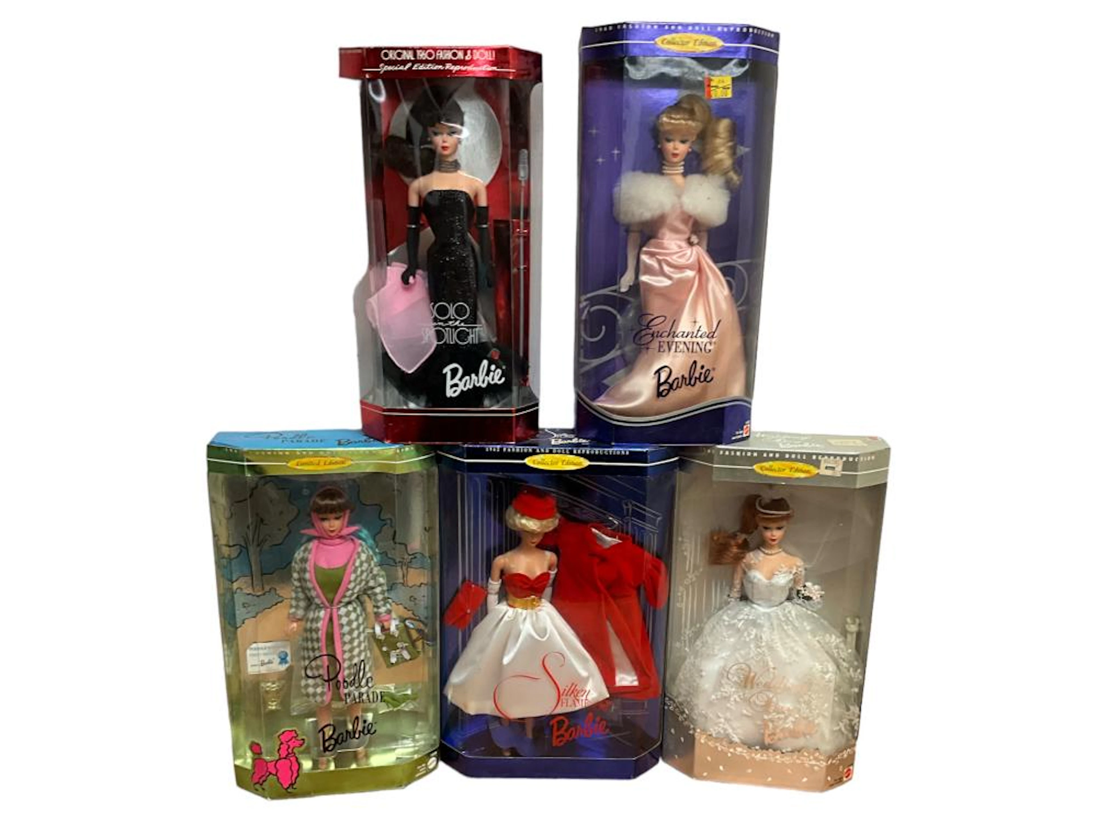 (5) Collector and Limited Edition Reproduction Barbies