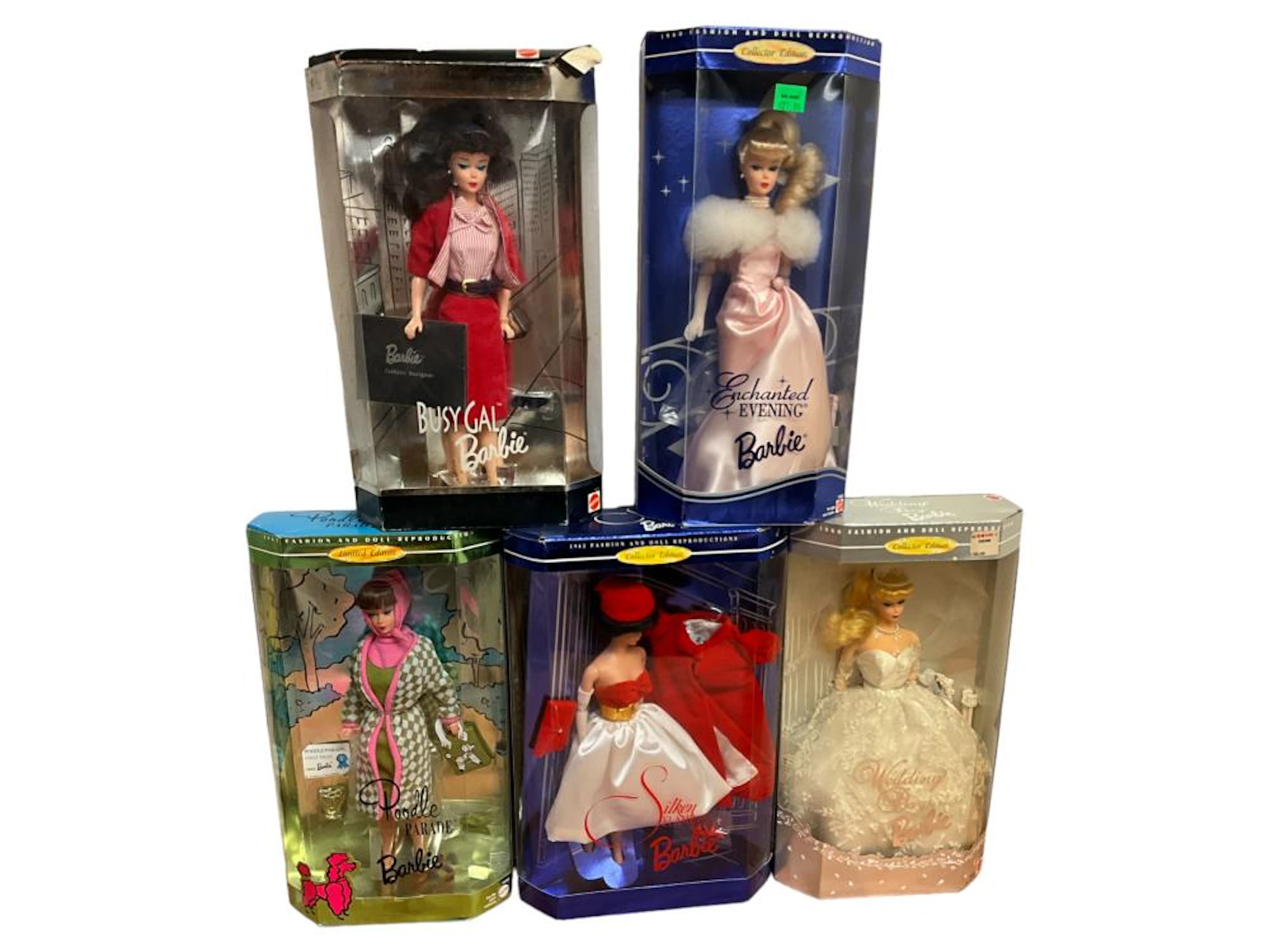 (5) Collector and Limited Edition Reproduction Barbies