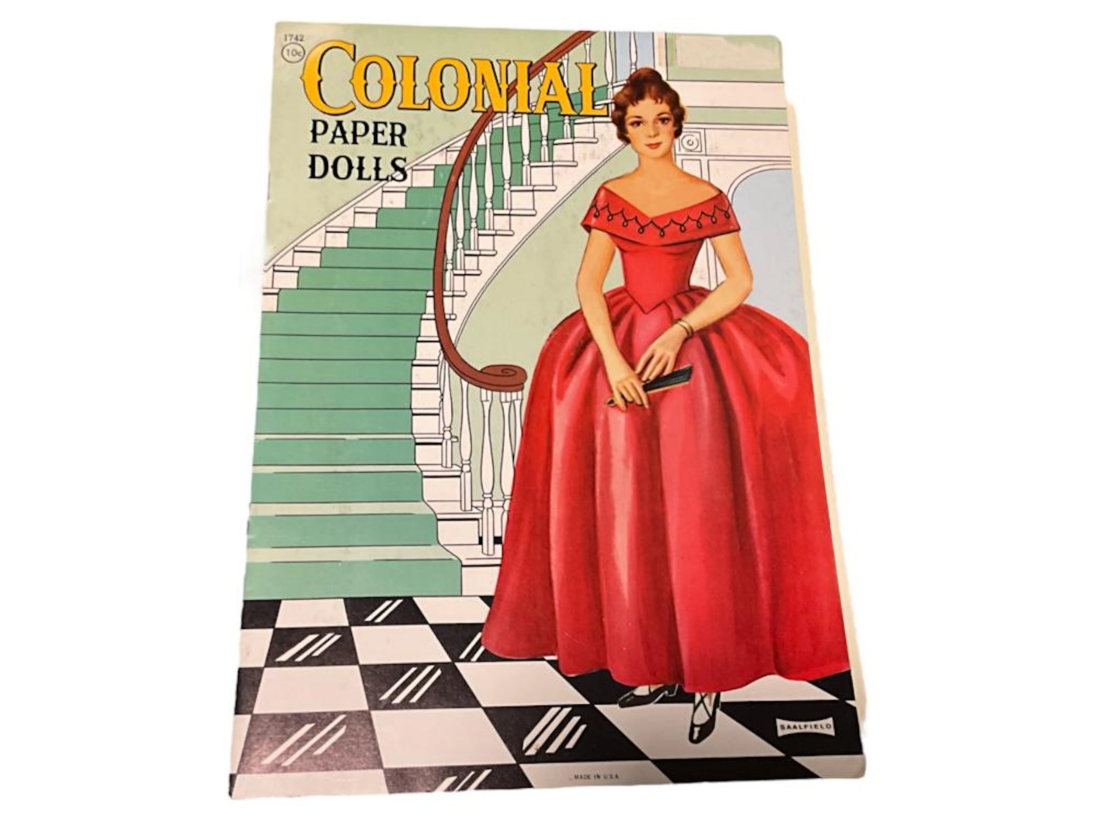 Vintage Saalfield ?Colonial? Paper Dolls - 1742? - Uncut