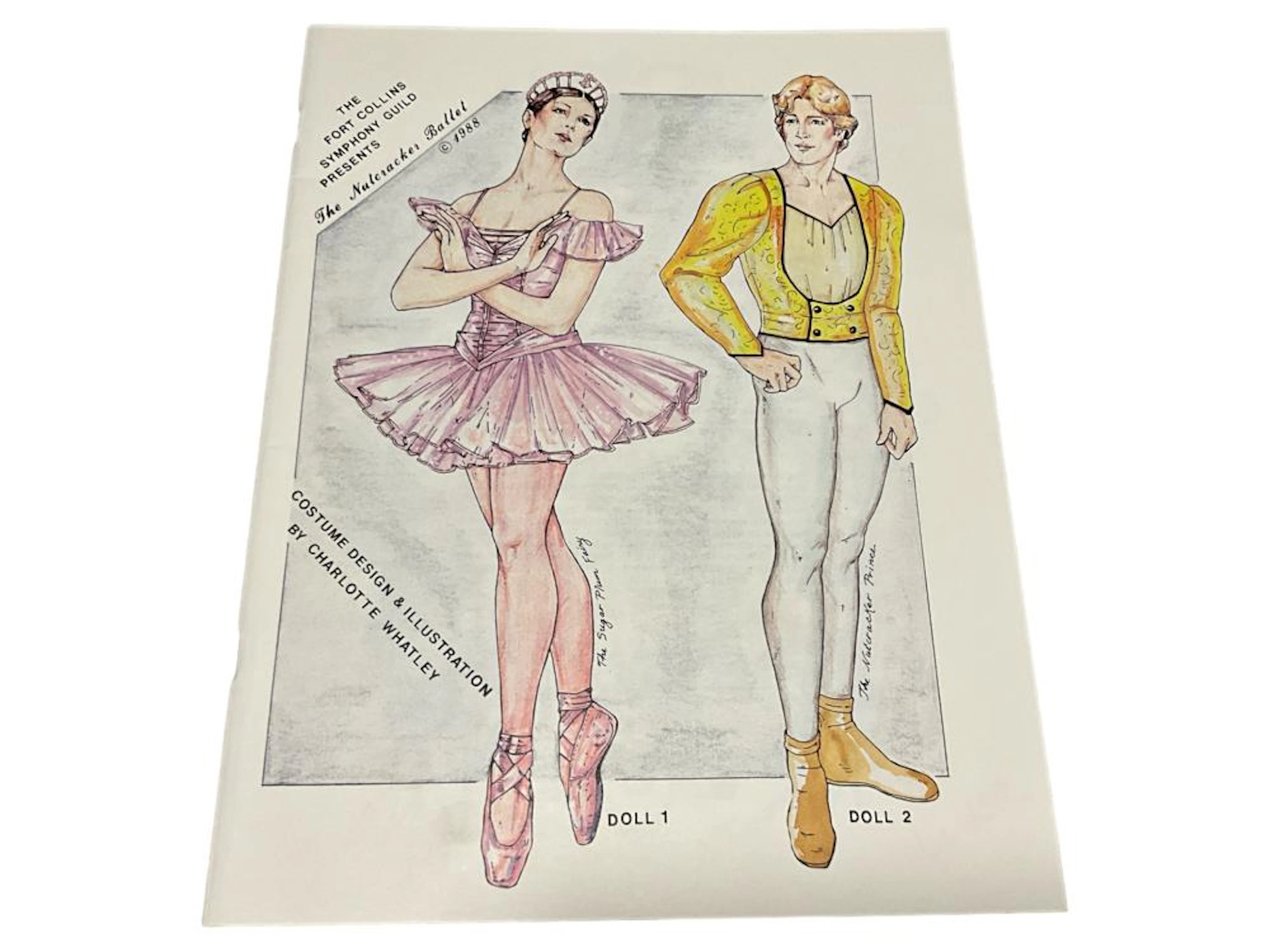 1988 Fort Collins Symphony Guild ?The Nutcracker Ballet? Paper Doll Book - Uncut