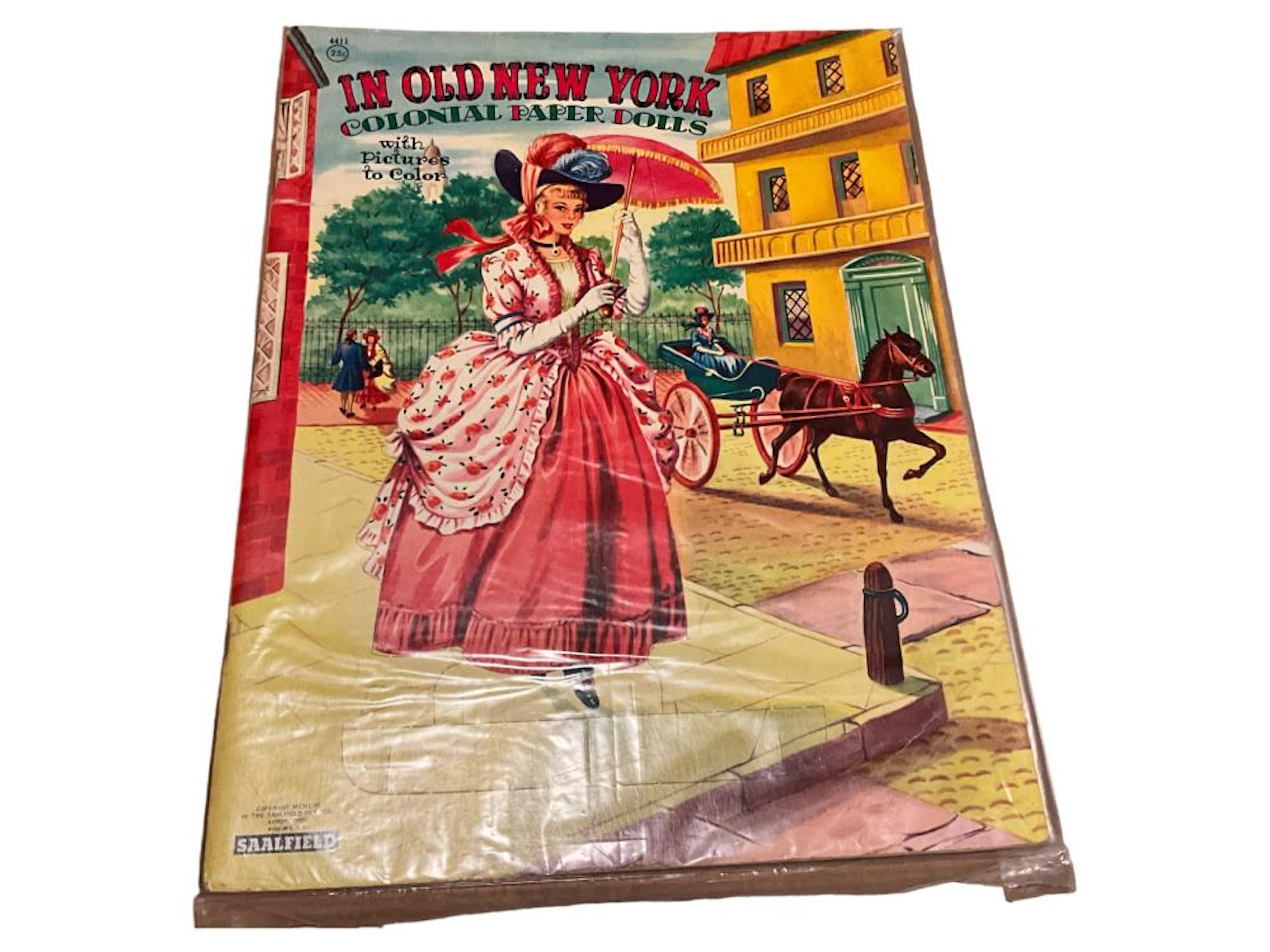 1957 Saalfield ?In Old New York Colonial Paper Dolls - 4411? - Uncut
