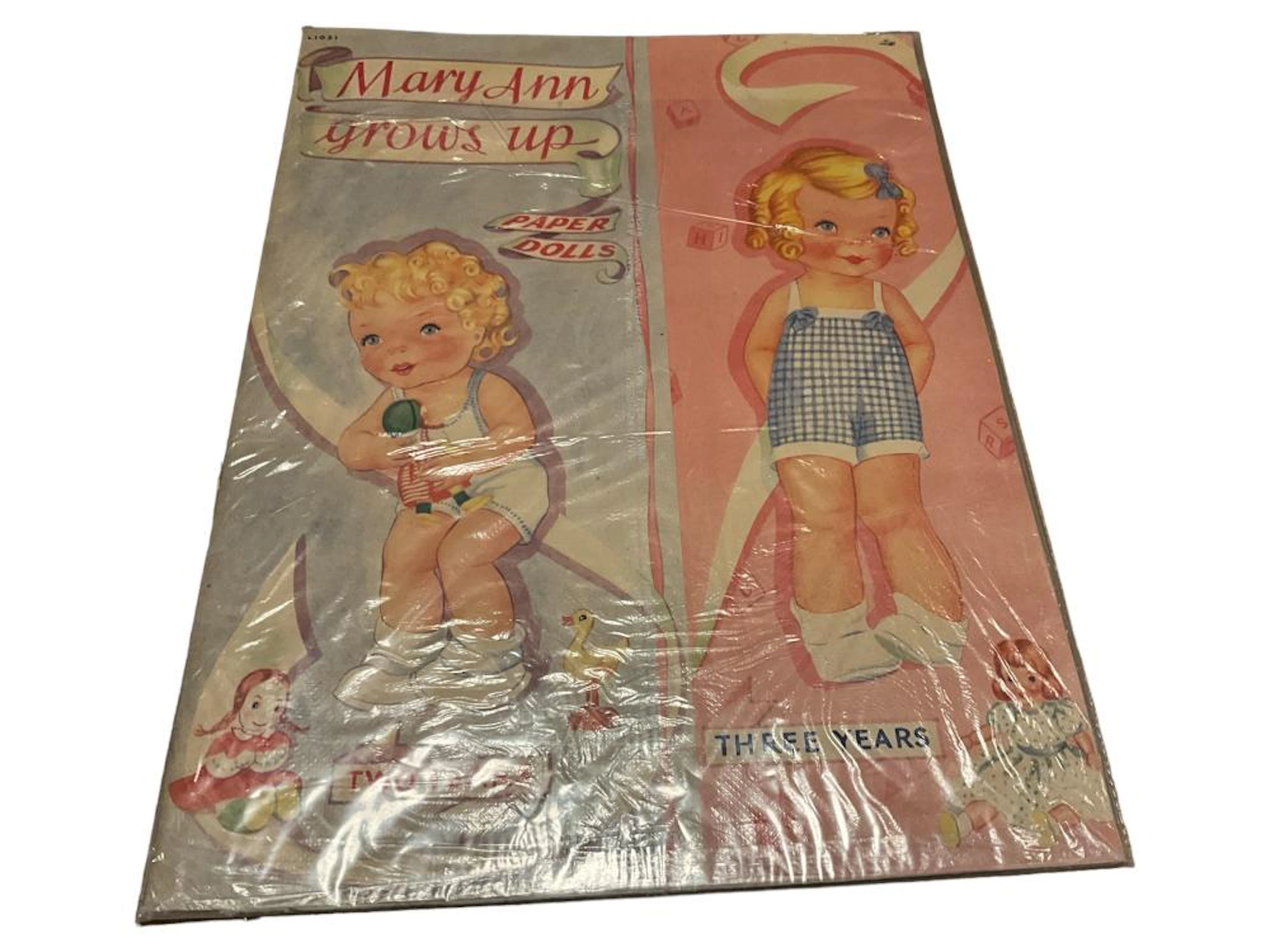 1944 Lowe ?Mary Ann Grows Up - L1021? Paper Dolls - Uncut