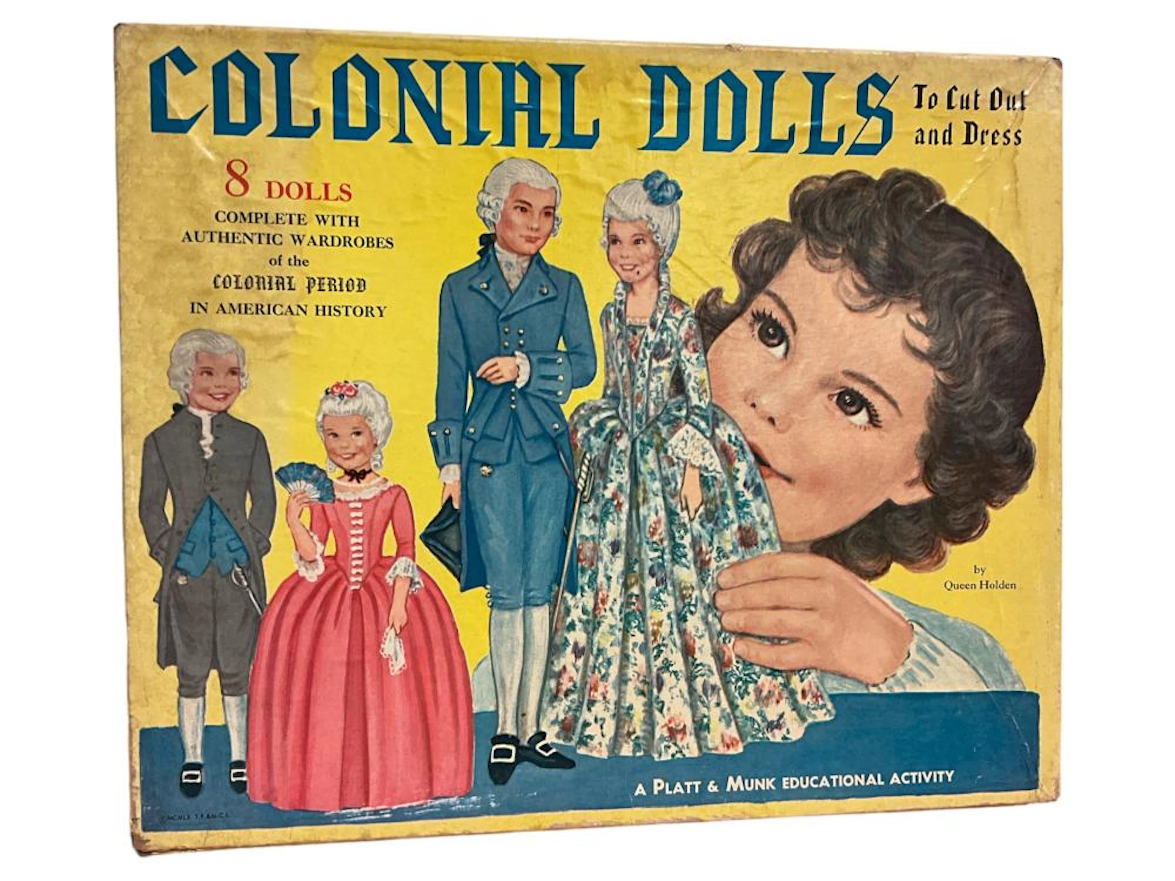 Platt & Munk Colonial Paper Dolls Boxed Set - Cut