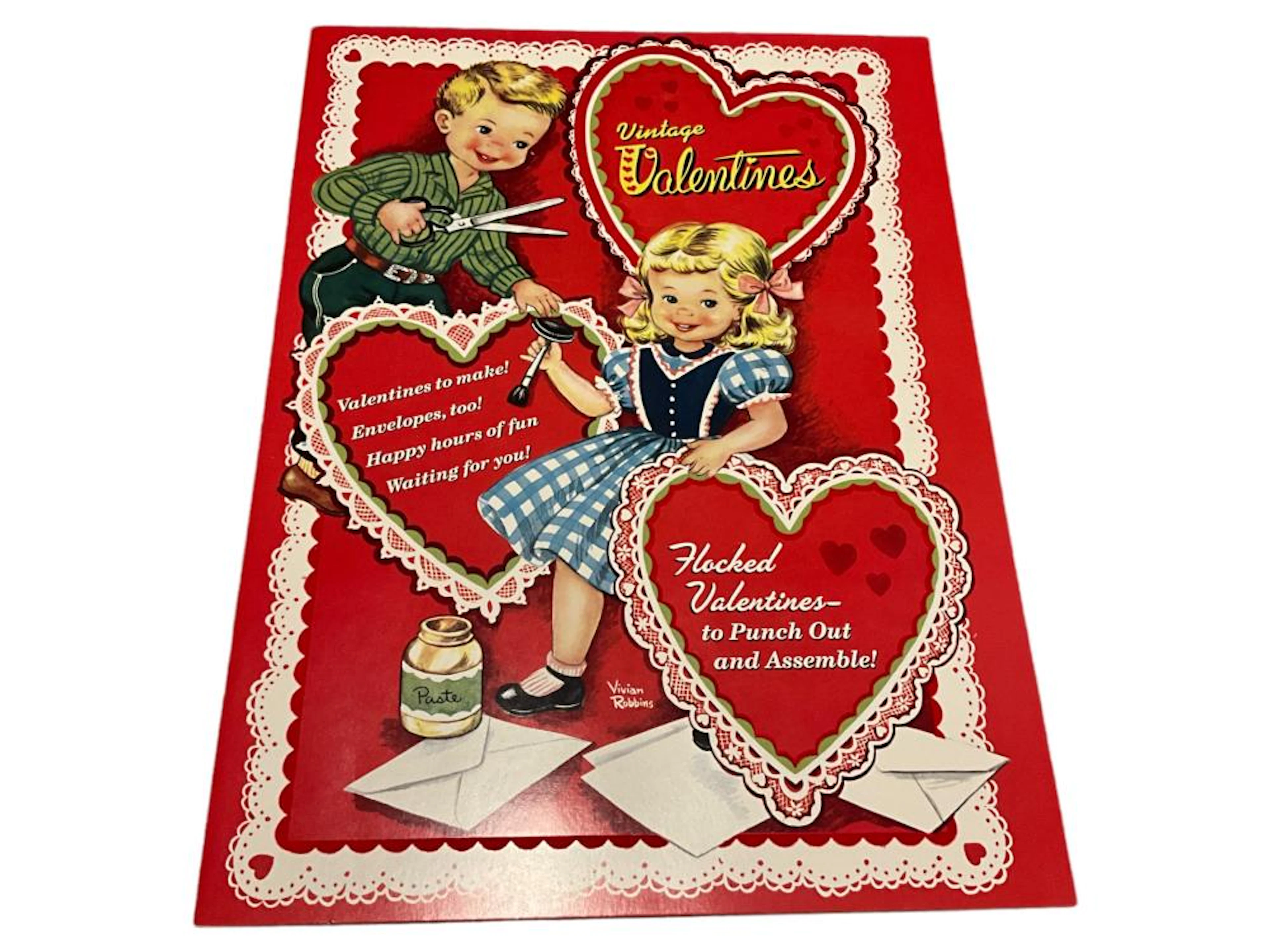 2006 Golden Book ?Vintage Flocked Valentines? Uncut